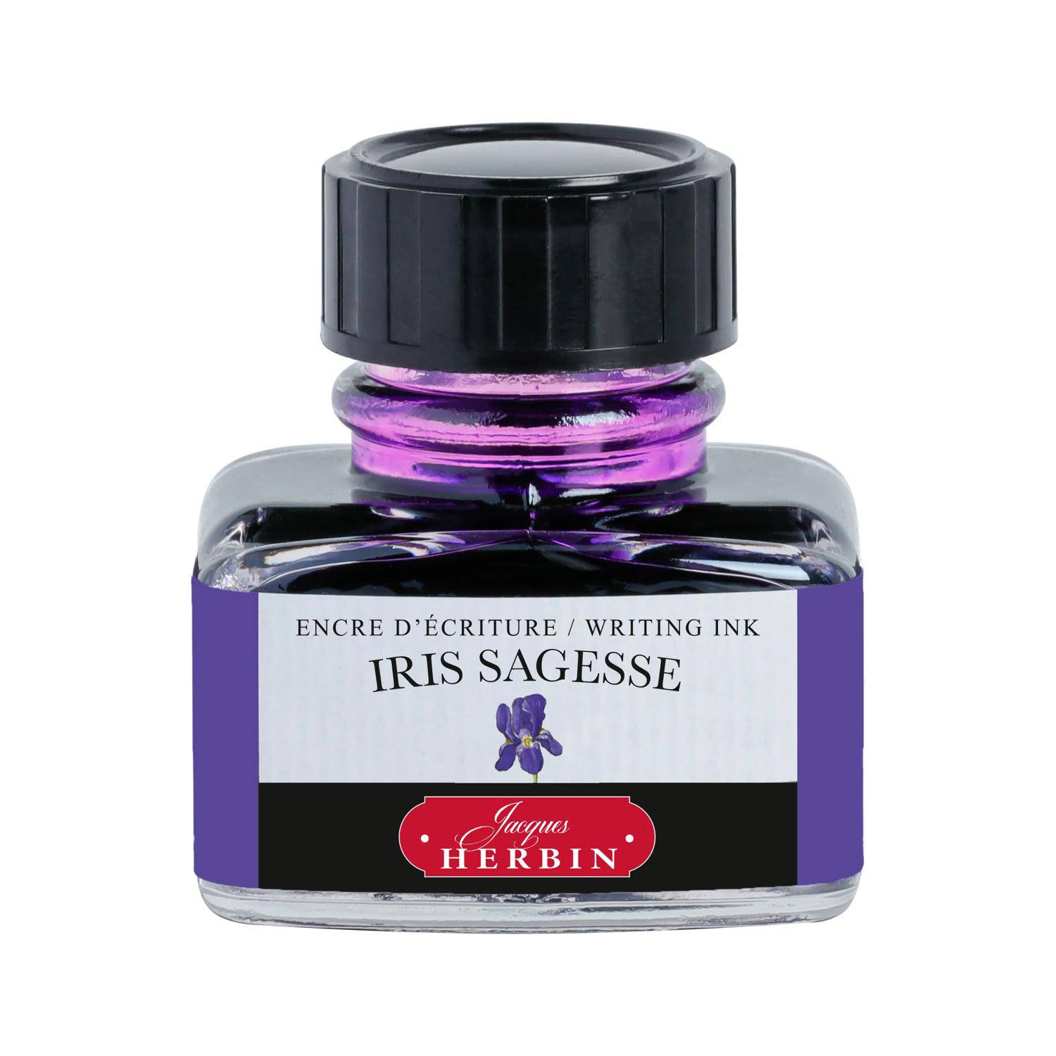 Jacques Herbin 4x Schreibtinte, La Perle des encres, 30 ml Iris Sagesse 13075T