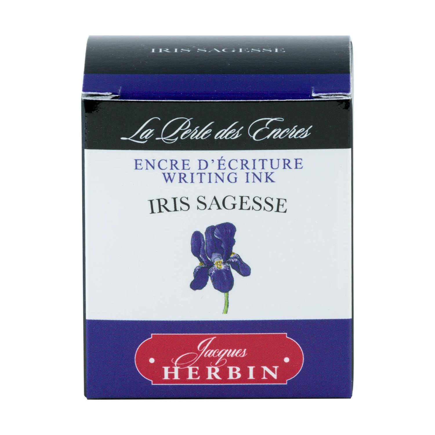 Jacques Herbin 4x Schreibtinte, La Perle des encres, 30 ml Iris Sagesse 13075T