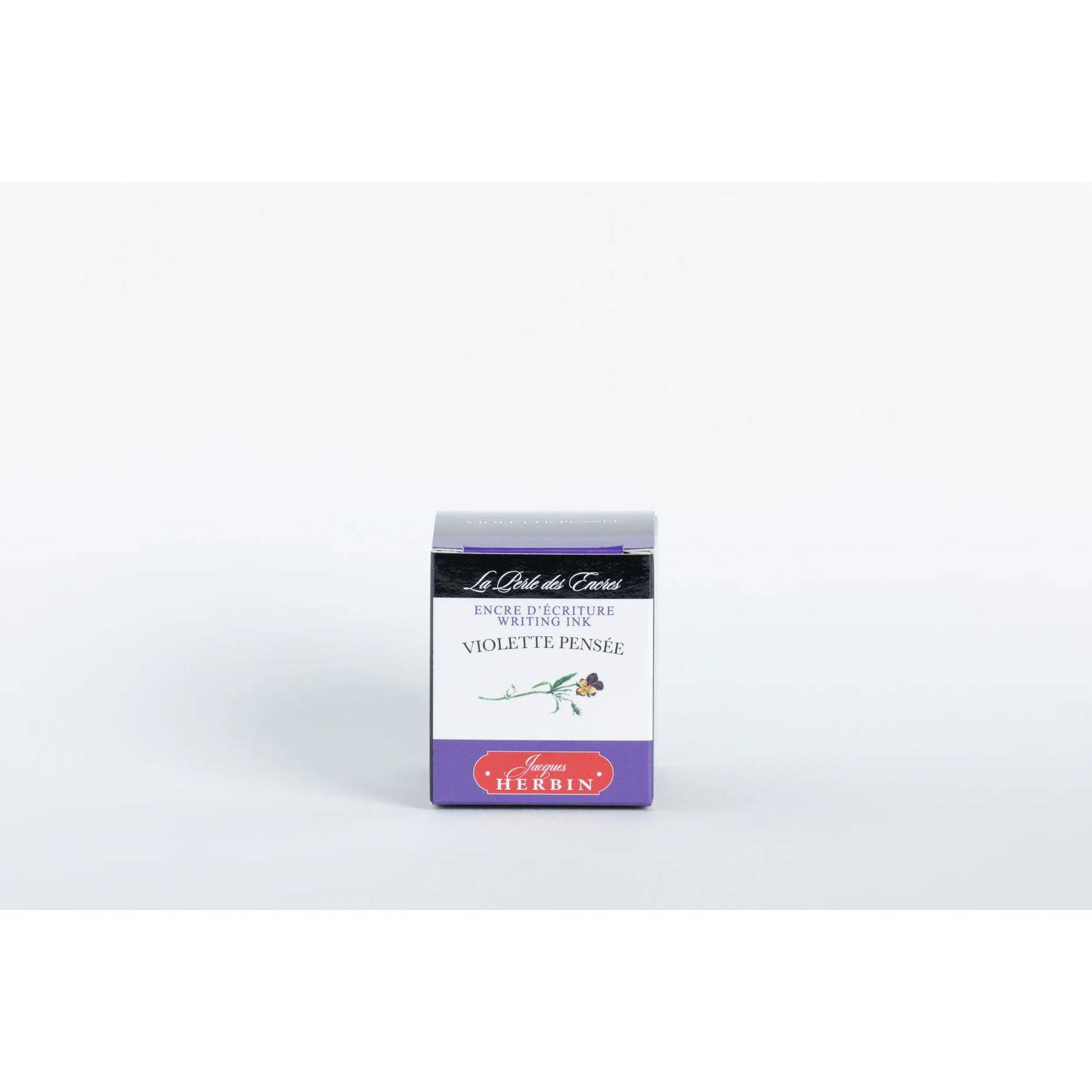 Jacques Herbin 4x Tinte +Tintenroller Flakon 30 ml Stiefmütterchenviolett 13077T