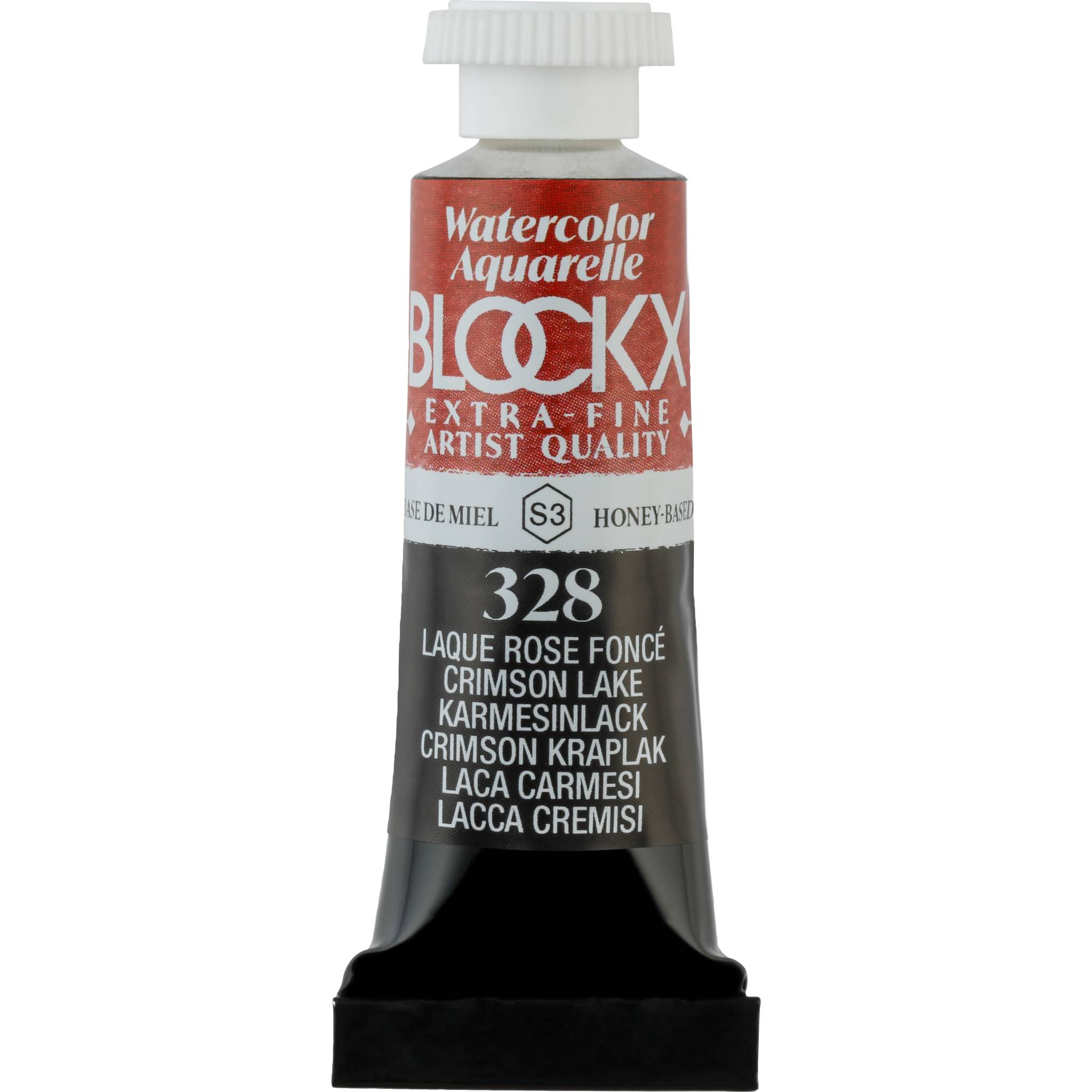 Blockx 3x Aquarellfarbe, Dunkelrosa Lack - Tube 5ml - Rosalack dunkel 43328BXC