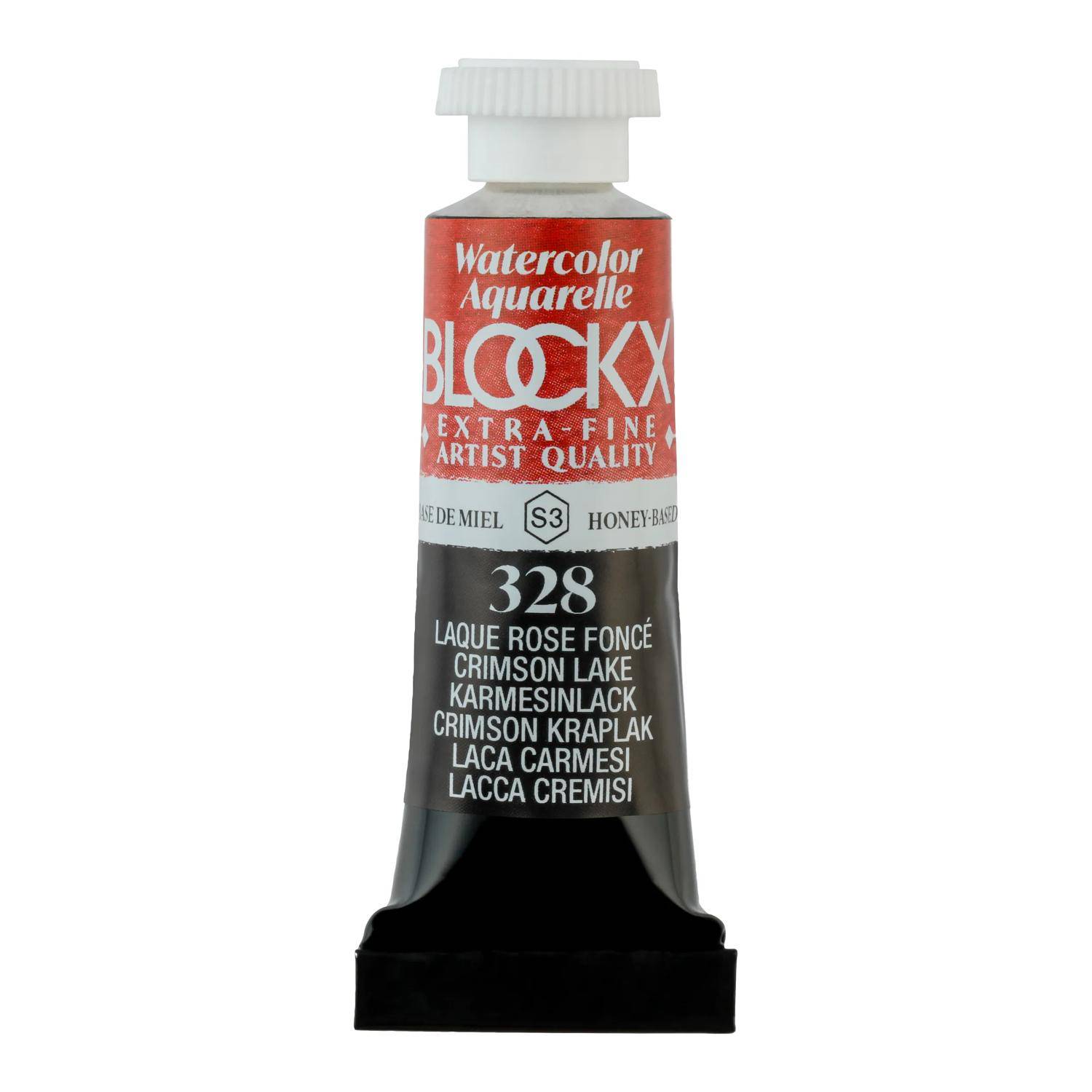 Blockx 3x Aquarellfarbe, Dunkelrosa Lack - Tube 5ml - Rosalack dunkel 43328BXC