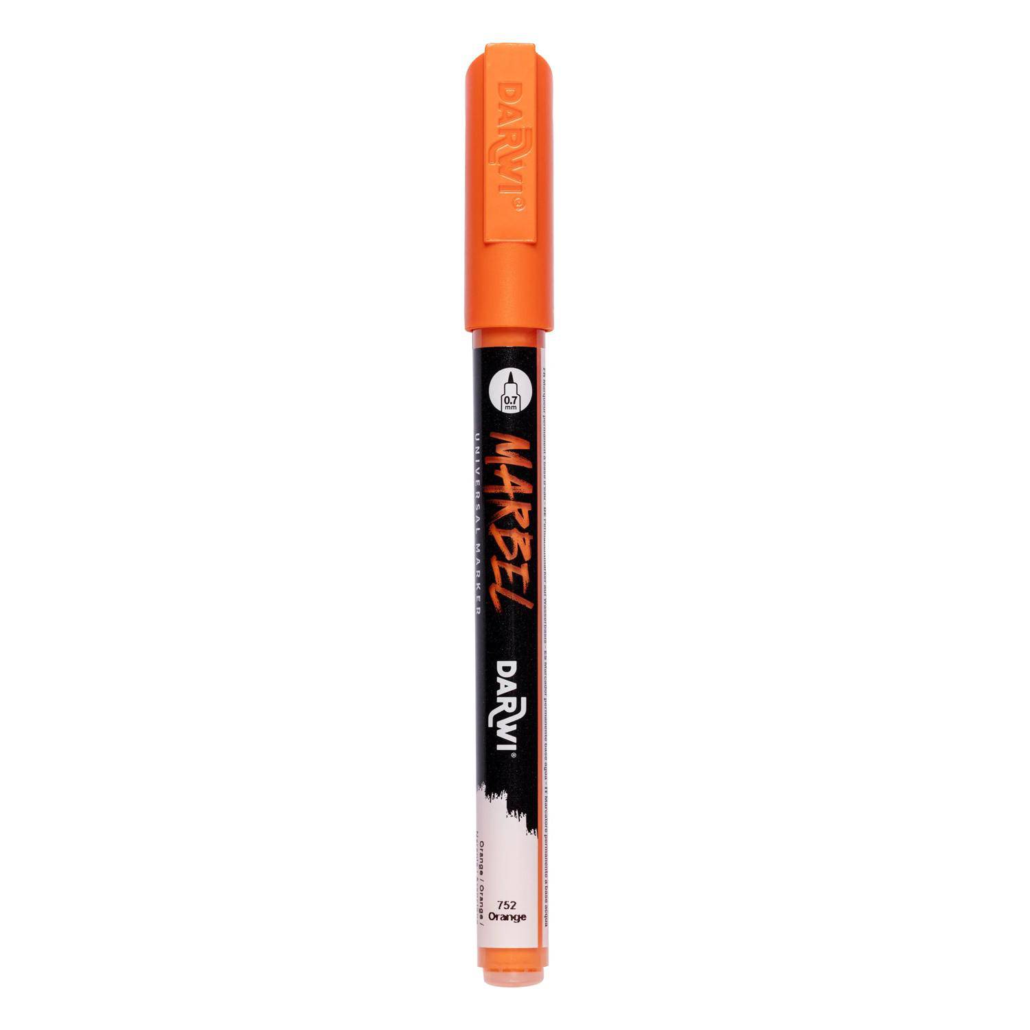 Darwi 6x Marker Acrylfarbe, extrafeine Spitze 0,7mm Orange DA0223001752C