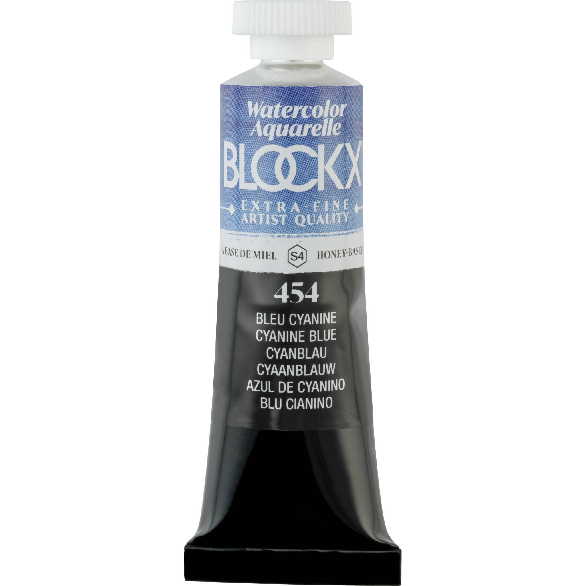 Blockx 3x Aquarellfarbe, Cyanblau - Tube 15ml - Blau Cyanine 44454BXC