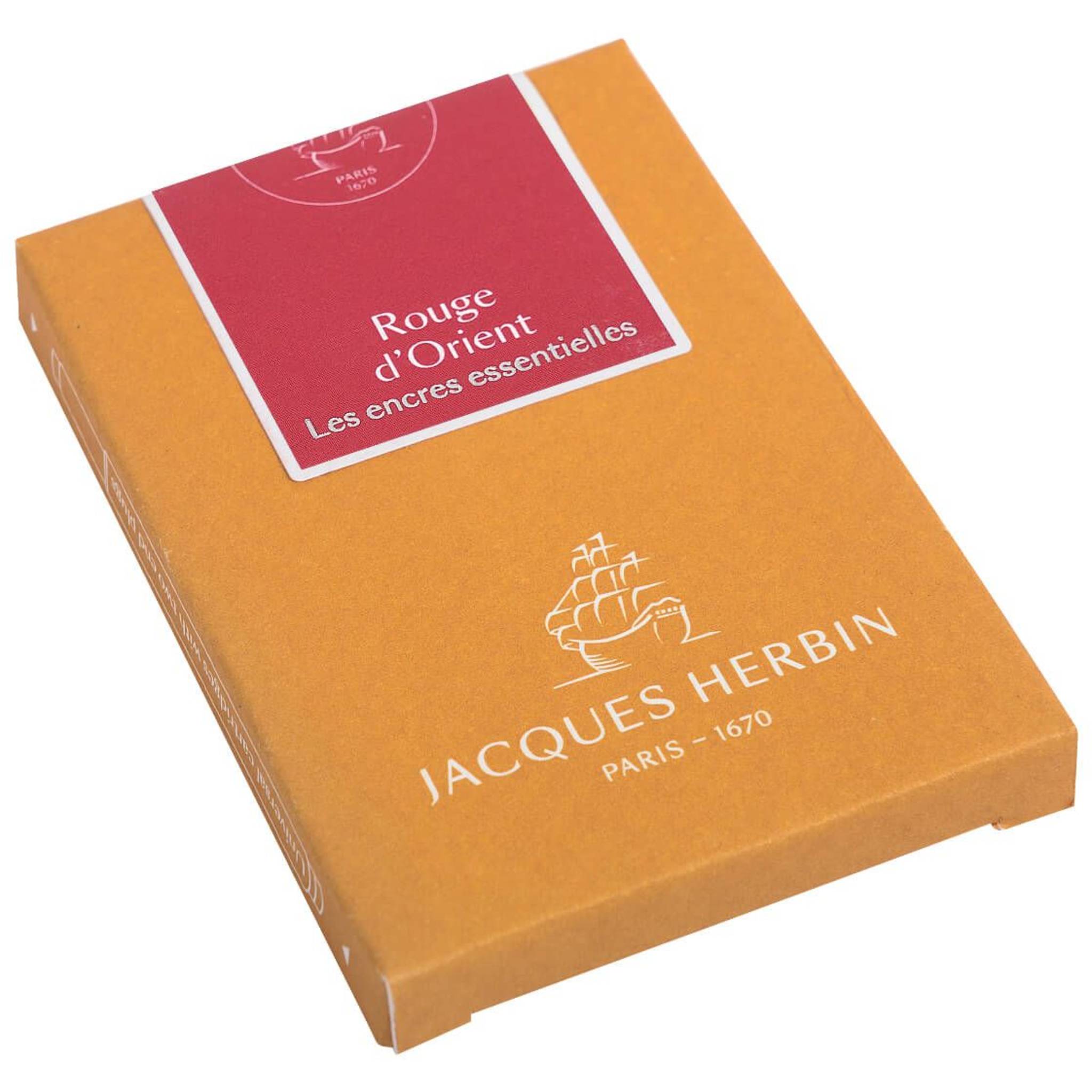 Jacques Herbin 4x 7 große Patronen (internationale Größe 1,35ml) Rot 11069JT
