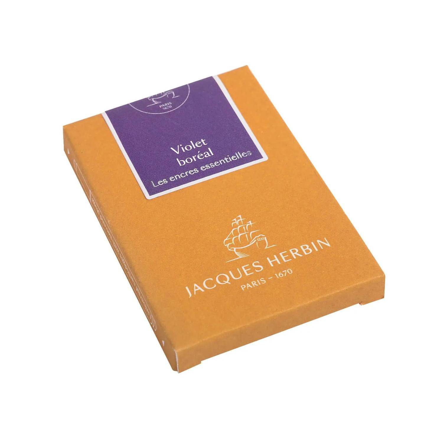 Jacques Herbin 4x 7 große Patronen (internationale Größe 1,35ml) Violett 11073JT