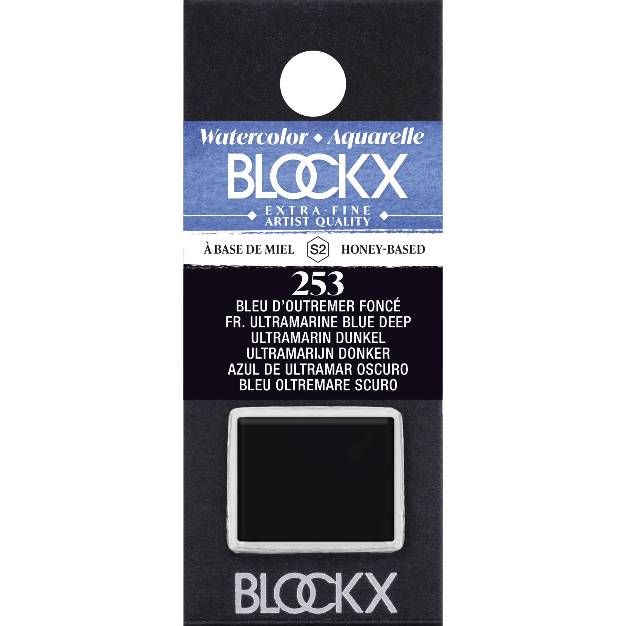 Blockx 3x Aquarellfarbe, 1/2 Näpfchen 1,5ml Ultramarinblau dunkel 41253BXC