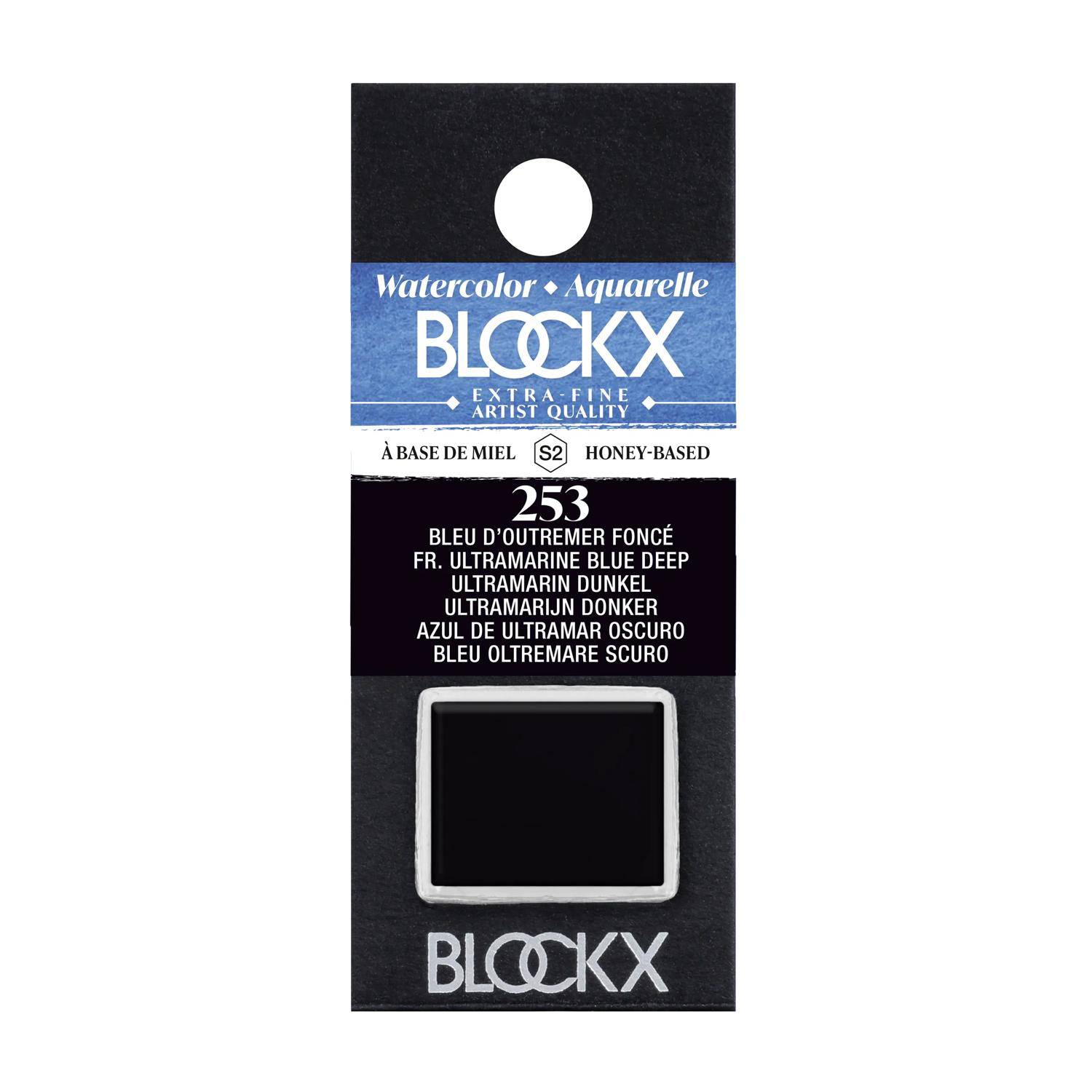Blockx 3x Aquarellfarbe, 1/2 Näpfchen 1,5ml Ultramarinblau dunkel 41253BXC