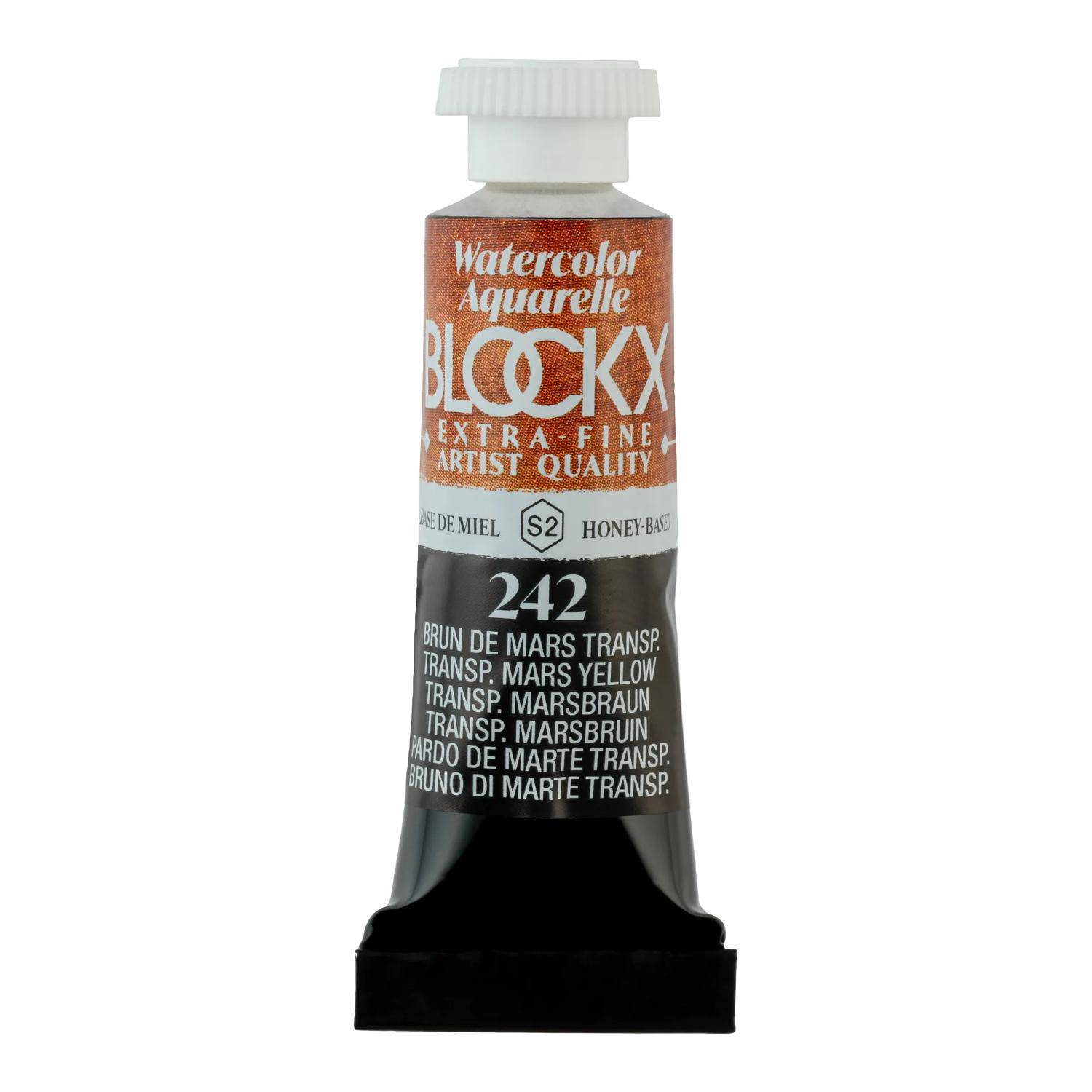 Blockx 3x Aquarellfarbe, Tube 5ml Marsbraun transparent 43242BXC