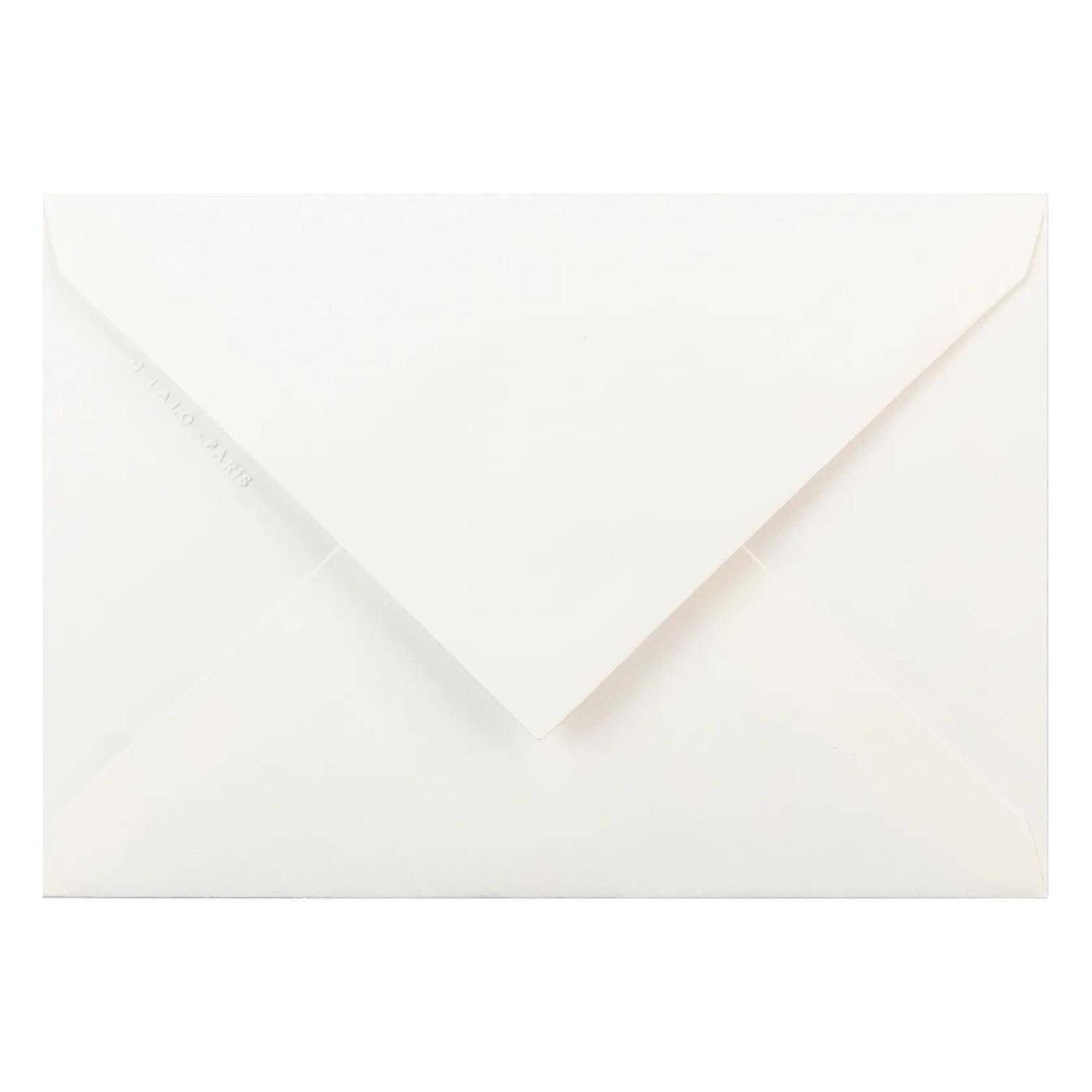 G.Lalo 10x Lalo, Packung 25 Umschlägen Vergé de France, C6 114x162mm Weiß 21400L