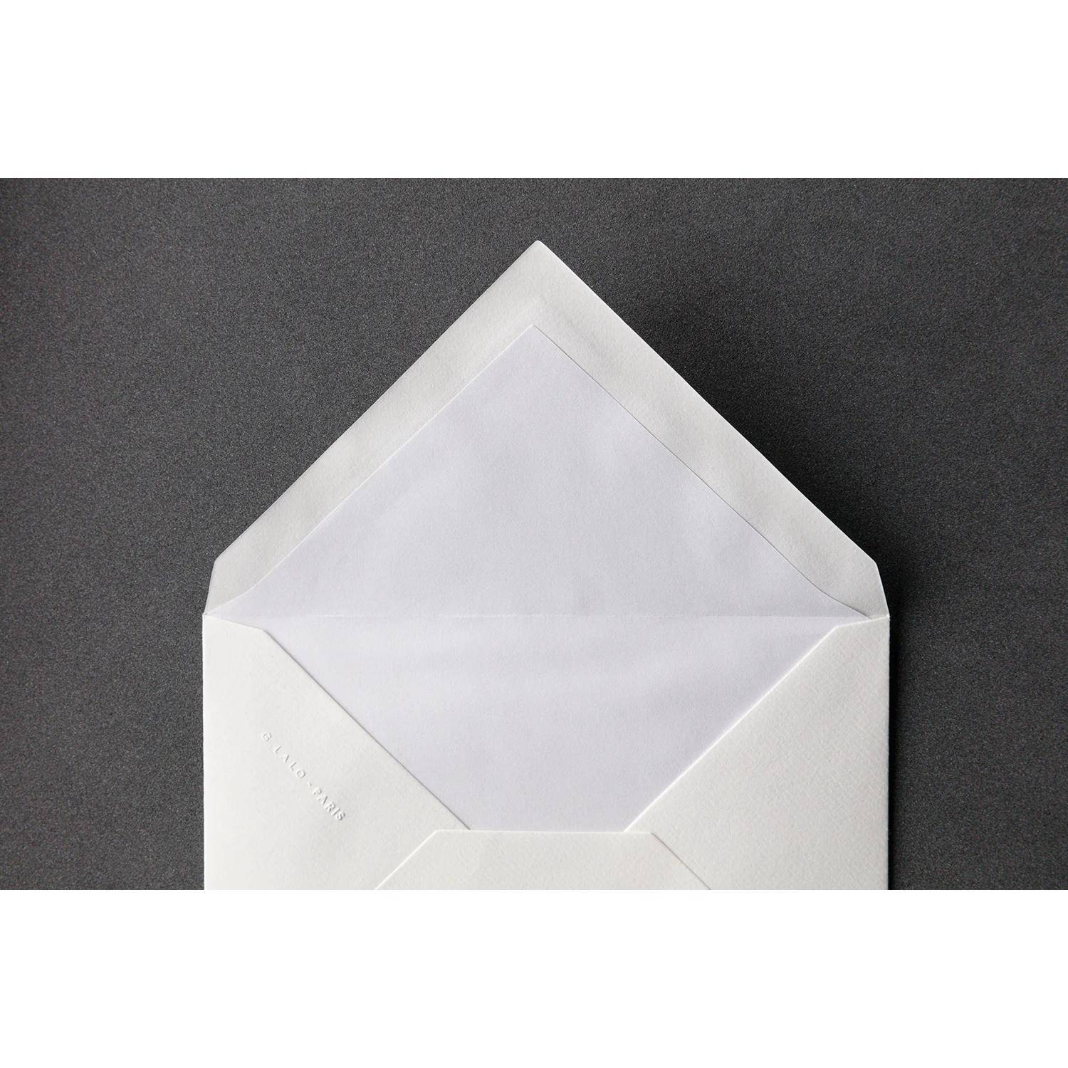 G.Lalo 10x Lalo, Packung 25 Umschlägen Vergé de France, C6 114x162mm Weiß 21400L