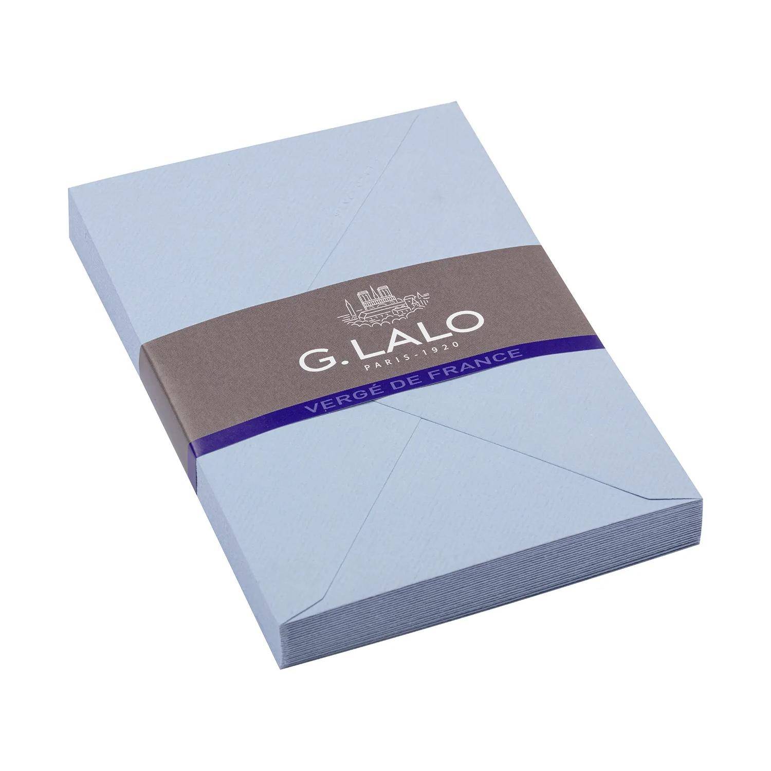 G.Lalo 4x Lalo, Packung 25 Umschlägen Vergé de France, C6 114x162mm Blau 21402L