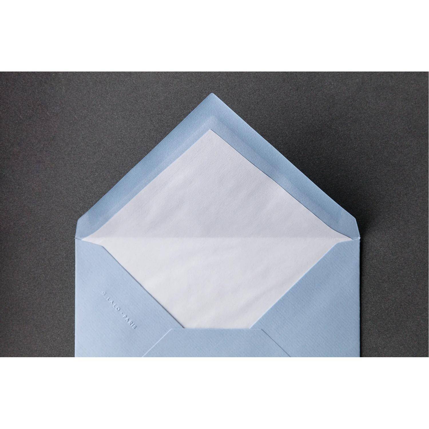G.Lalo 4x Lalo, Packung 25 Umschlägen Vergé de France, C6 114x162mm Blau 21402L