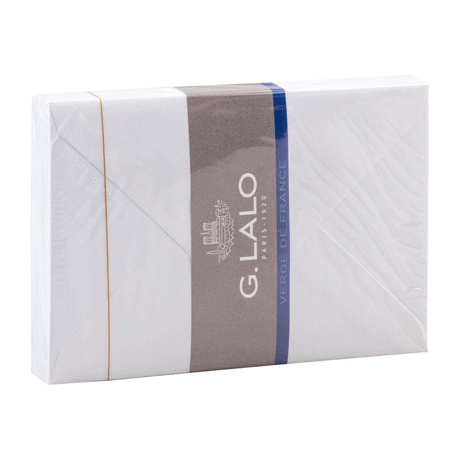G.Lalo 4x Packung 25 Umschlägen Vergé de France, C6 114x162mm Extra weiß 21450L