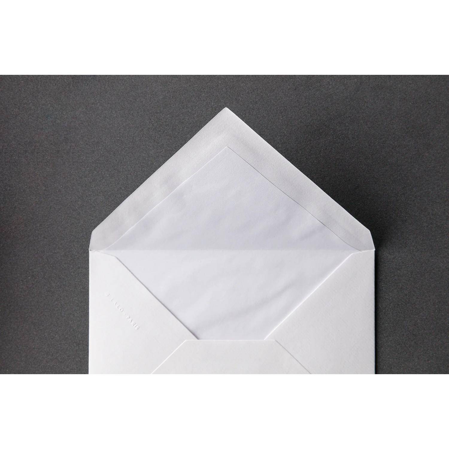 G.Lalo 4x Packung 25 Umschlägen Vergé de France, C6 114x162mm Extra weiß 21450L