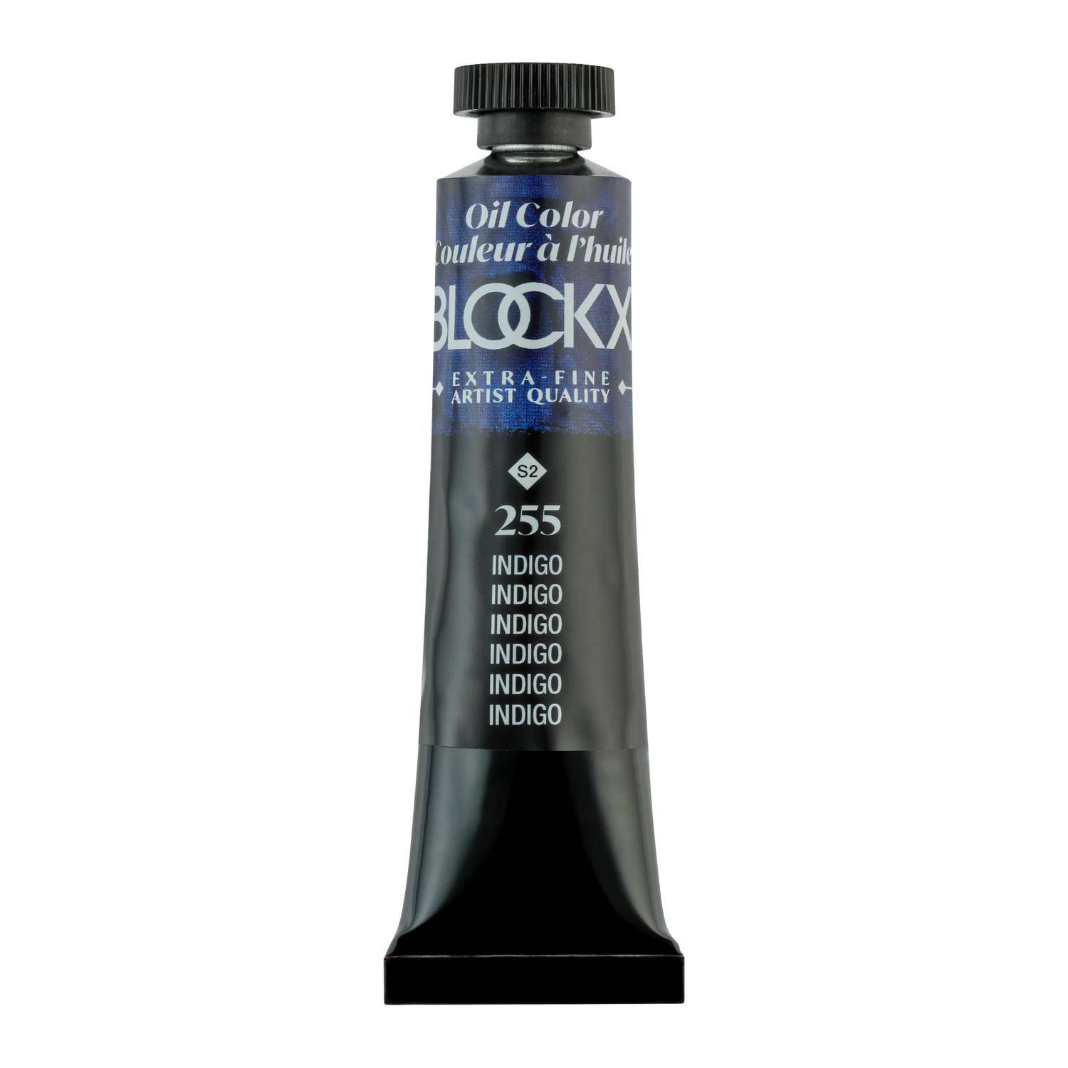 Blockx 3x Ölfarbe, Indigo, Tube 20ml - Indigo 212255BXC