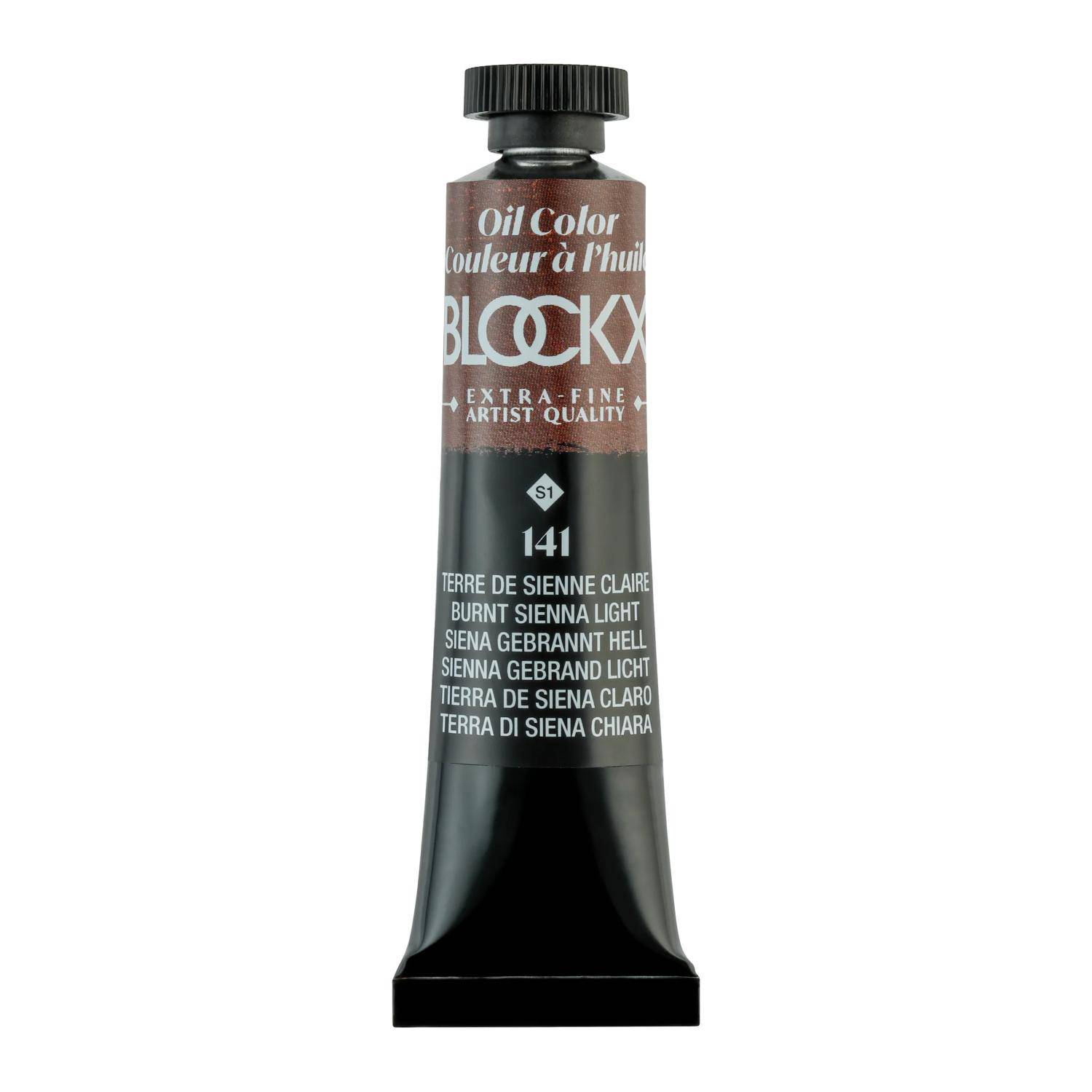 Blockx 3x Ölfarbe, Siena gebrannt hell, Tube 20ml - Hellsiena 212141BXC