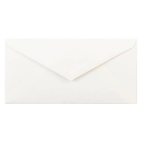 G.Lalo 10x Lalo, Packung 25 Umschlägen Vergé de France, DL 220x110mm Weiß 22700L
