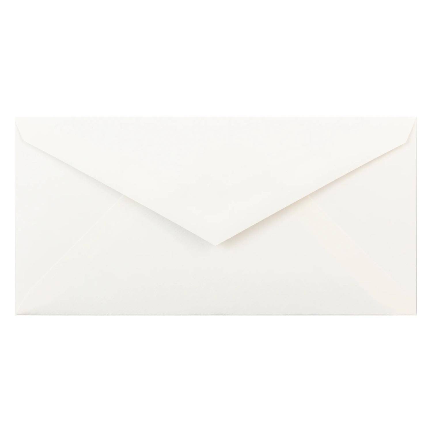 G.Lalo 10x Lalo, Packung 25 Umschlägen Vergé de France, DL 220x110mm Weiß 22700L
