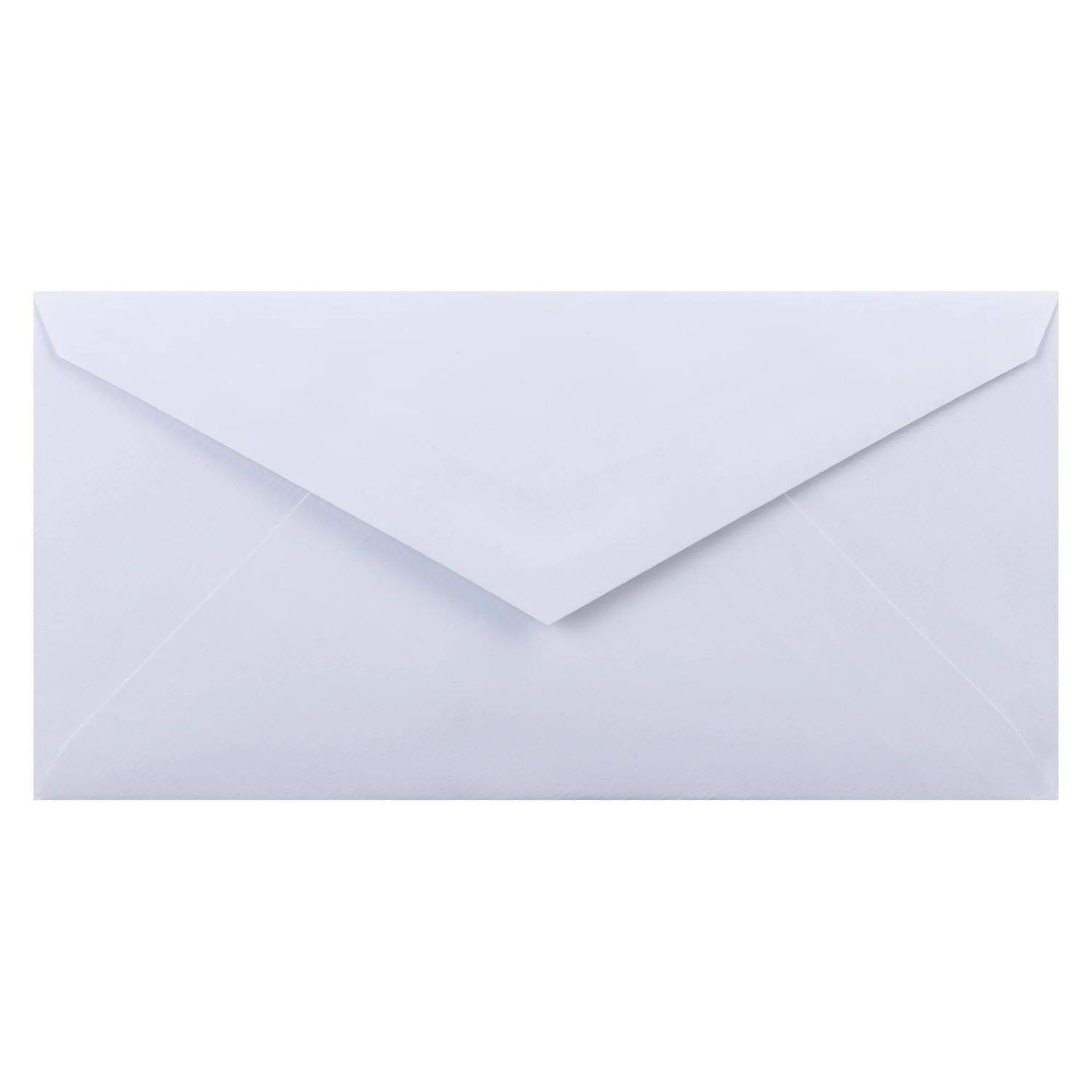 G.Lalo 4x Packung 25 Umschlägen Vergé de France, DL 220x110mm Extra weiß 22750L