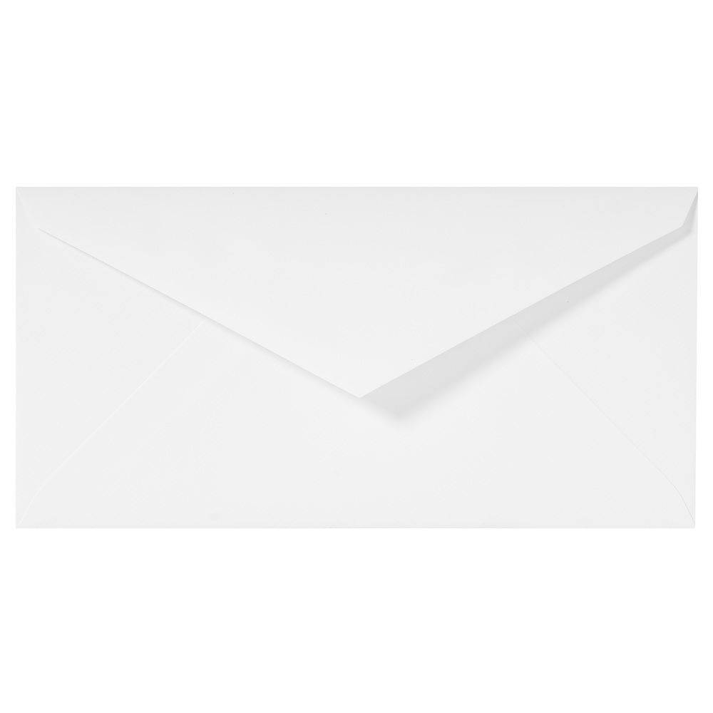 G.Lalo 4x Packung 25 Umschlägen Vergé de France, DL 220x110mm Extra weiß 22750L