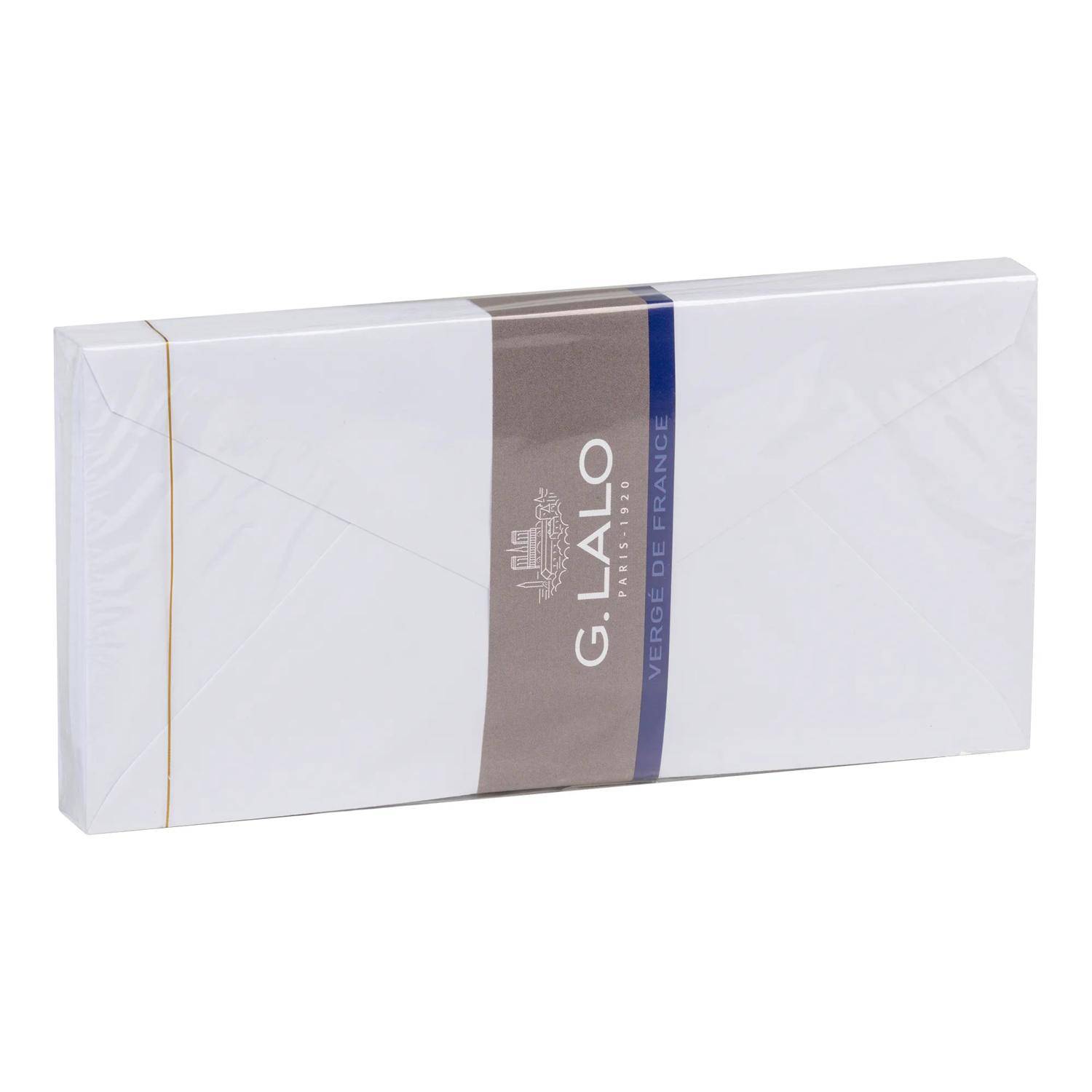 G.Lalo 4x Packung 25 Umschlägen Vergé de France, DL 220x110mm Extra weiß 22750L