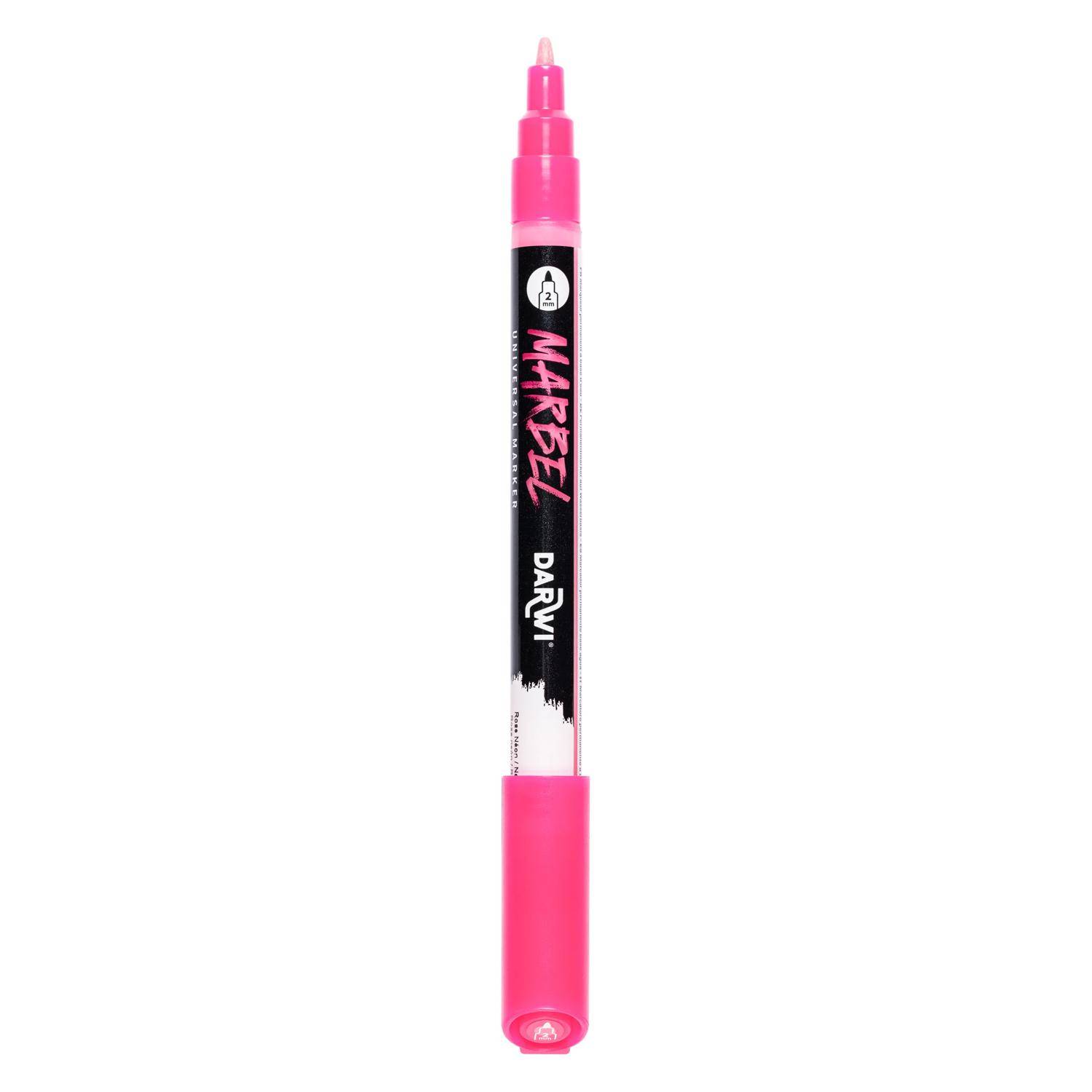 Darwi 6x Marker Acrylfarbe, feine konische Spitze 2mm Neon Pink DA0243002488C