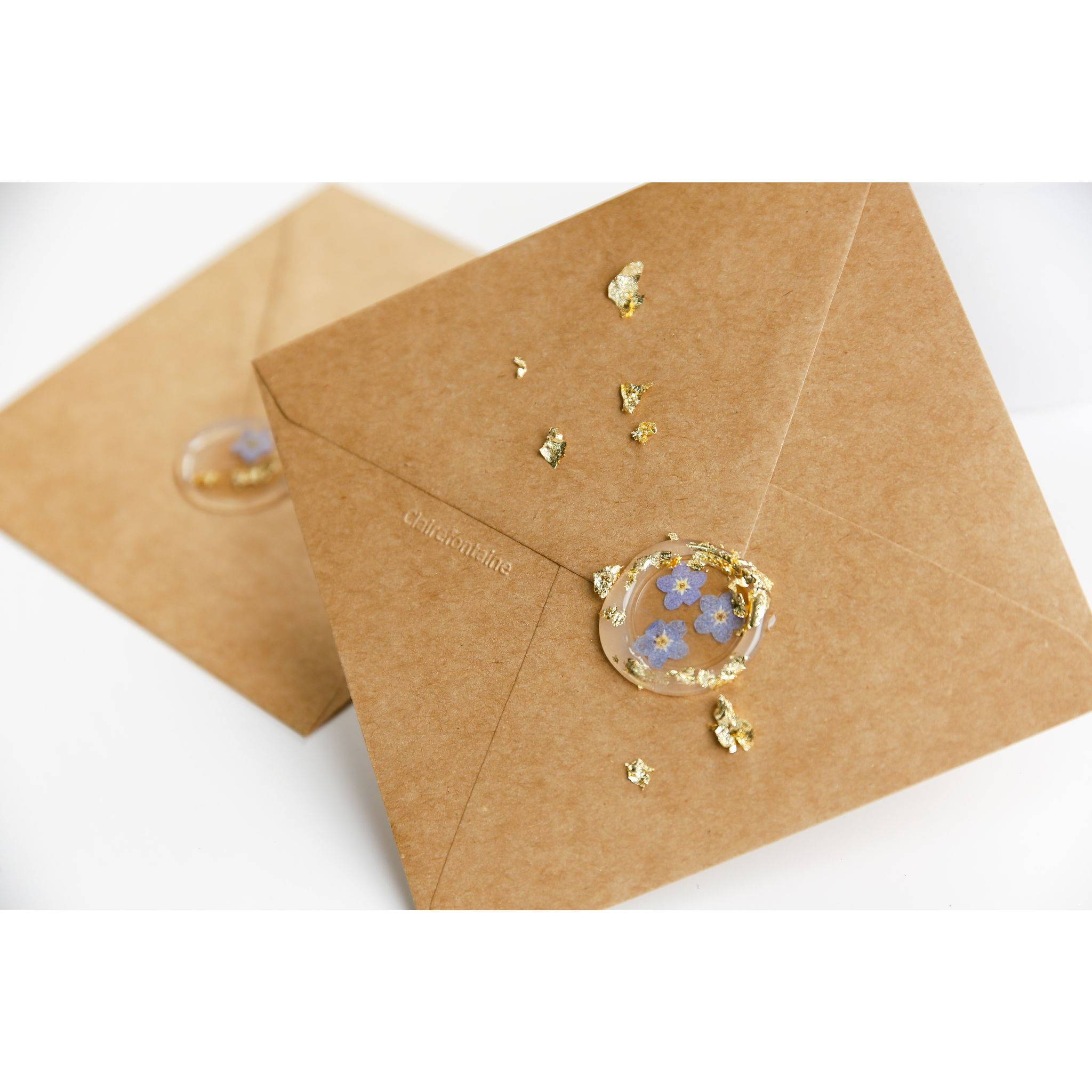 Jacques Herbin 4x Pkg Blättern Gold,- Silber / Kupfereffekt Sortierung 41299T