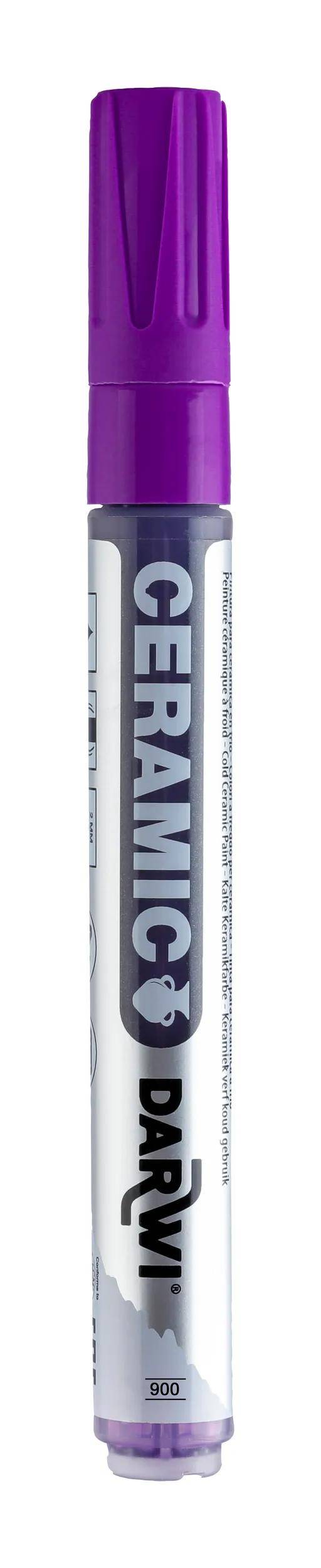 Darwi 6x Keramikfarbe, Marker 2mm Spitze, 6ml, Violett Violett DA0340013900C