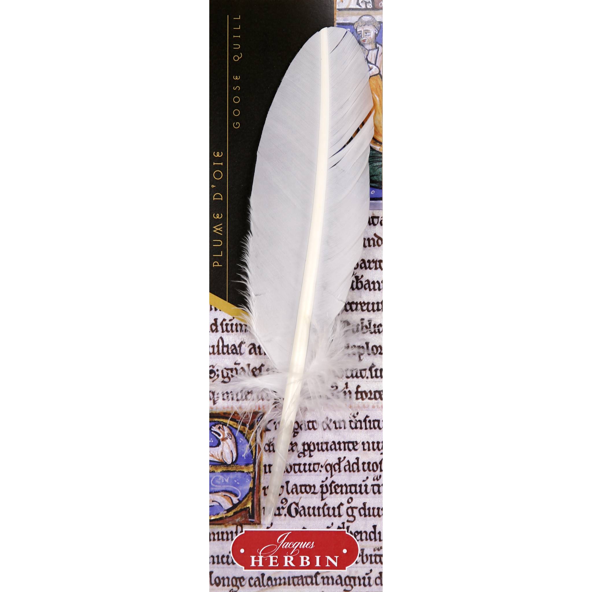 Jacques Herbin 10x Gänsekiel 21 cm - Weiß 23301ST