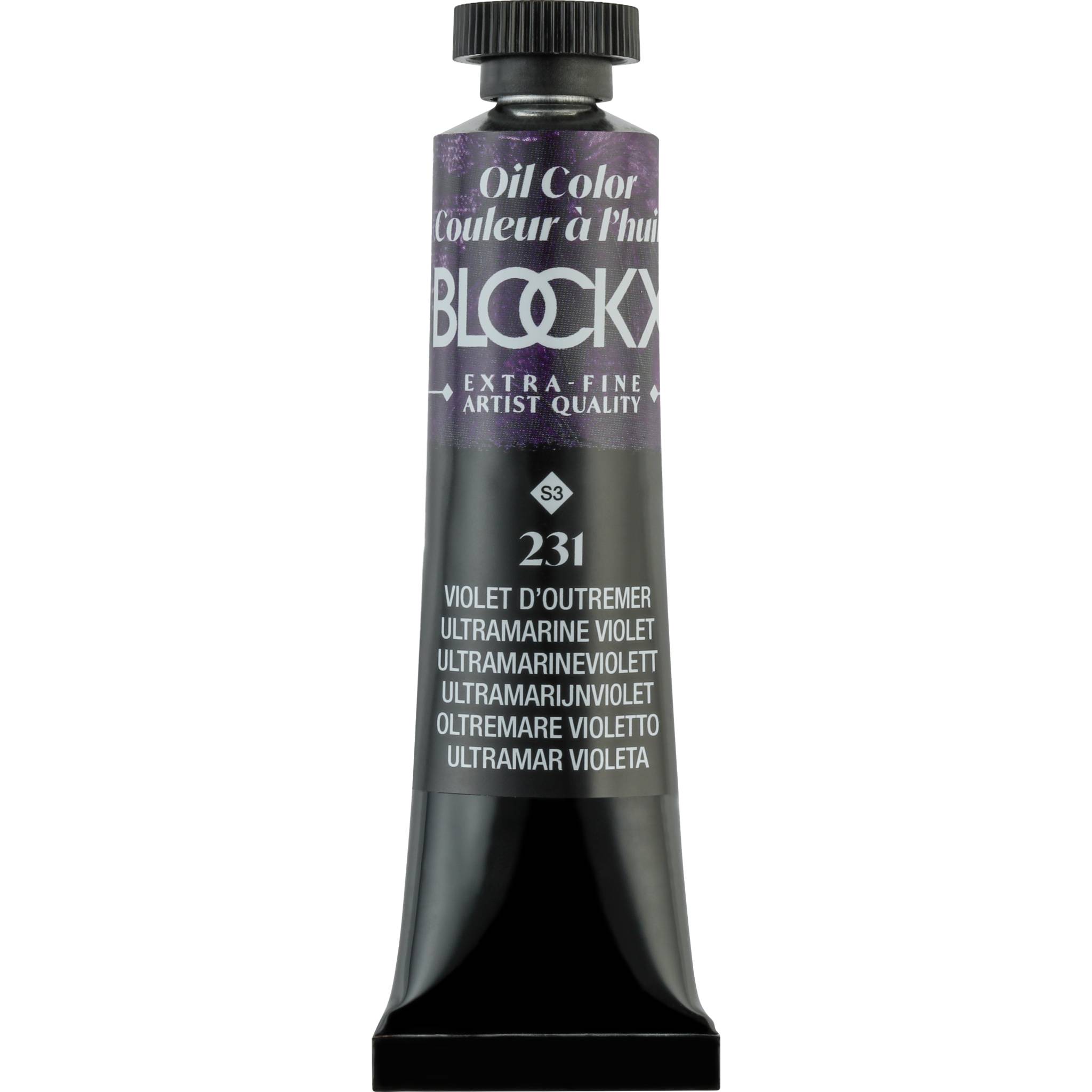 Blockx 3x Ölfarbe, Ultramarinviolett, Tube 20ml - Violet d'outremer 212231BXC