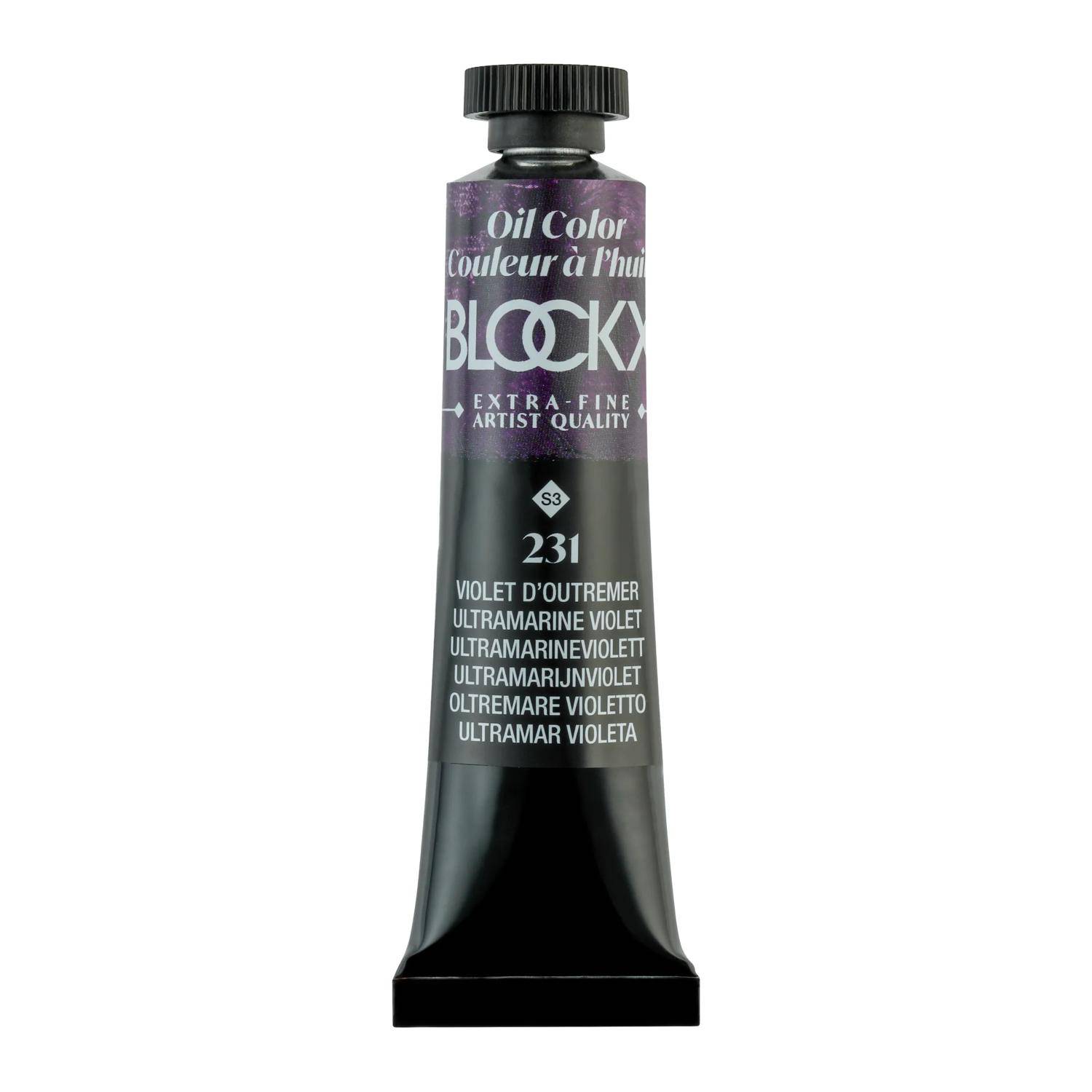 Blockx 3x Ölfarbe, Ultramarinviolett, Tube 20ml - Violet d'outremer 212231BXC