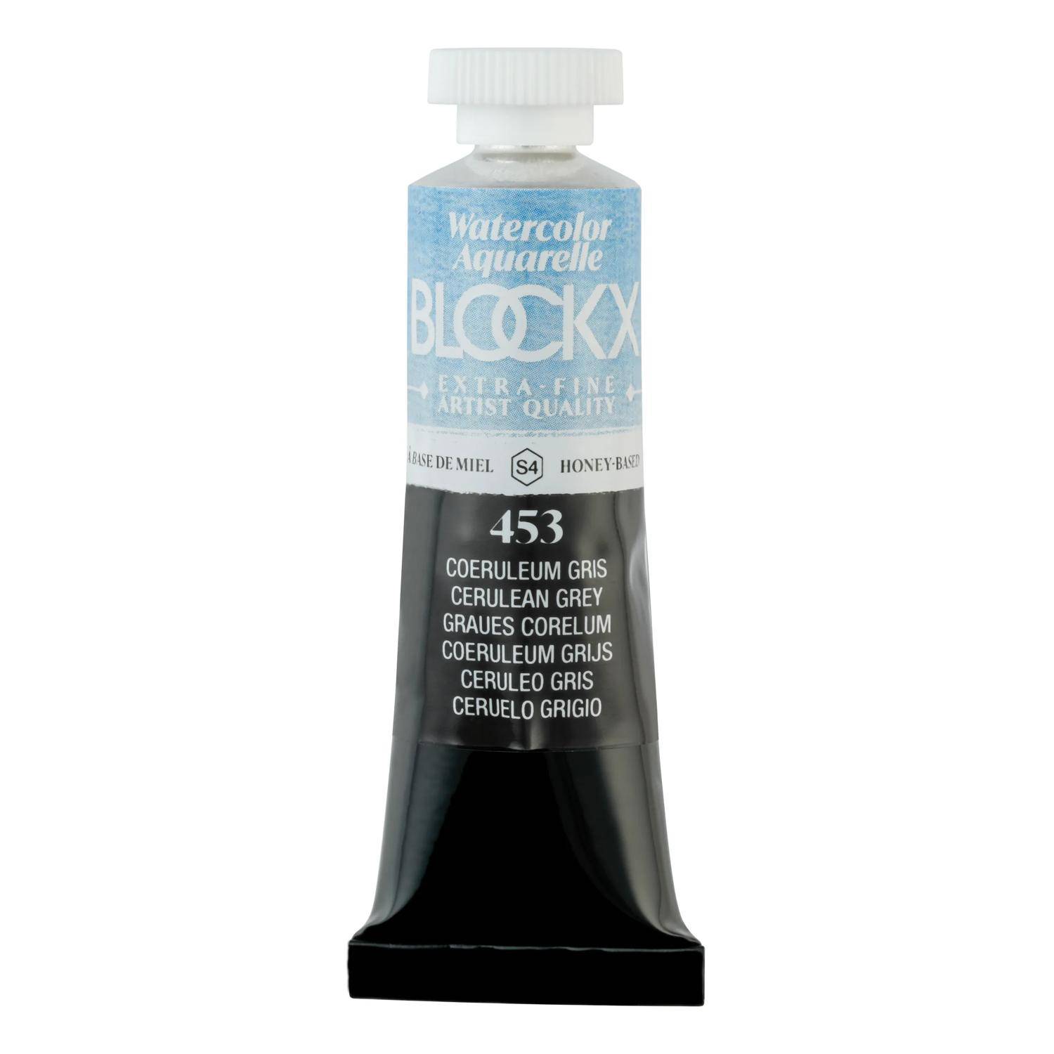 Blockx 3x Aquarellfarbe, Azurgrau - Tube 15ml - Coeruleum grau 44453BXC