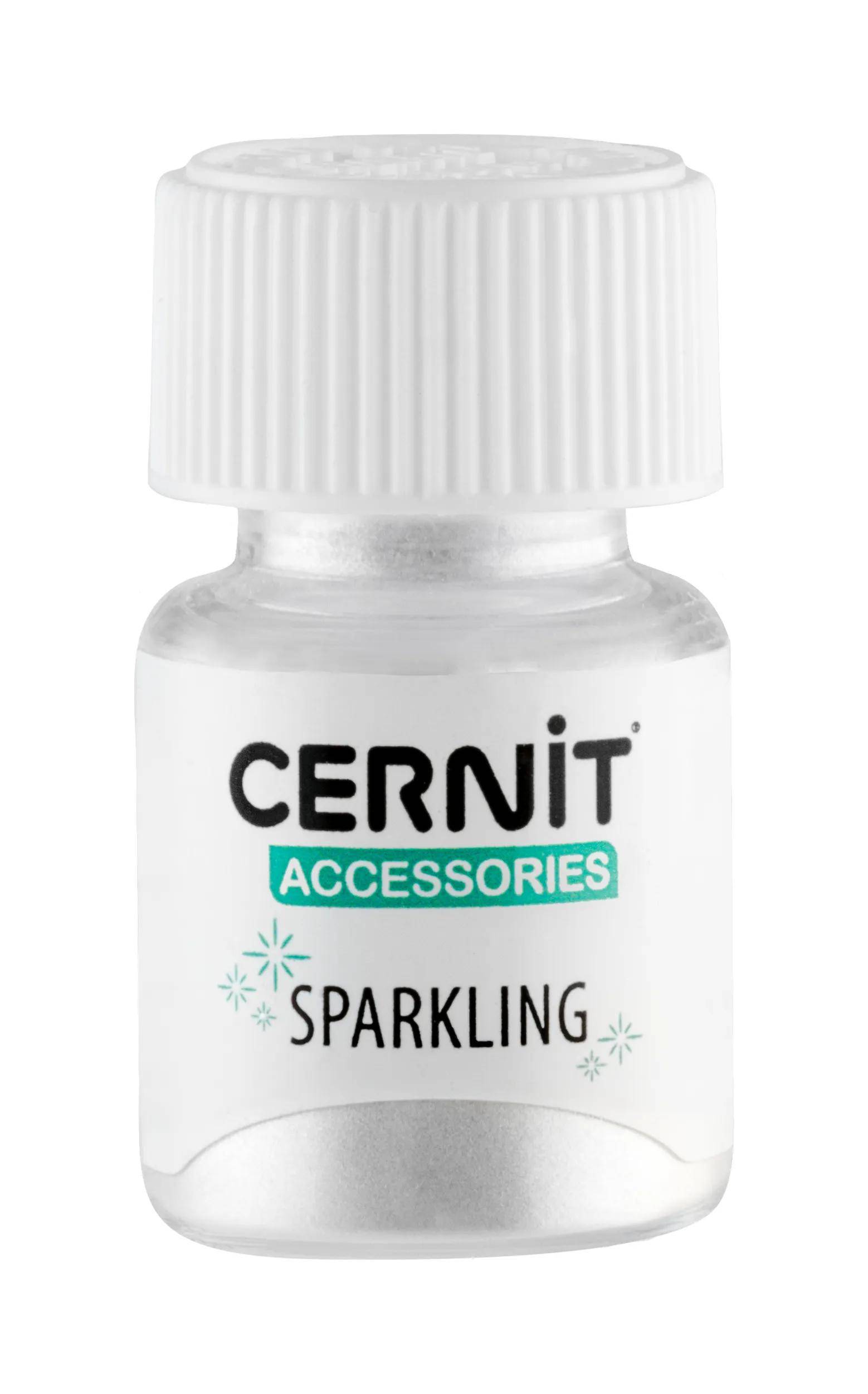Cernit 6x Sparkling 5g, Diamant Pigmentpulver, Silber - Silber CE6120005080C