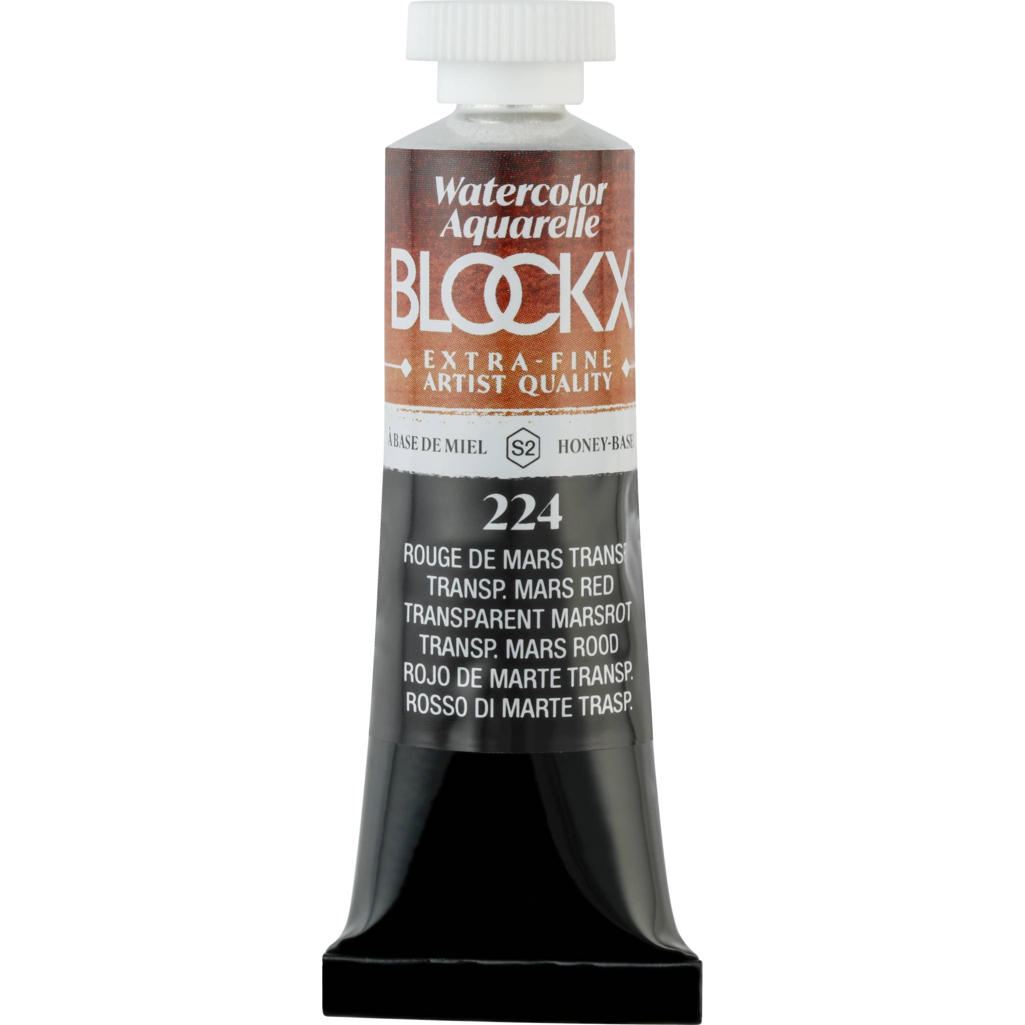 Blockx 3x Aquarellfarbe, Tube 15ml Marsrot transparent 44224BXC
