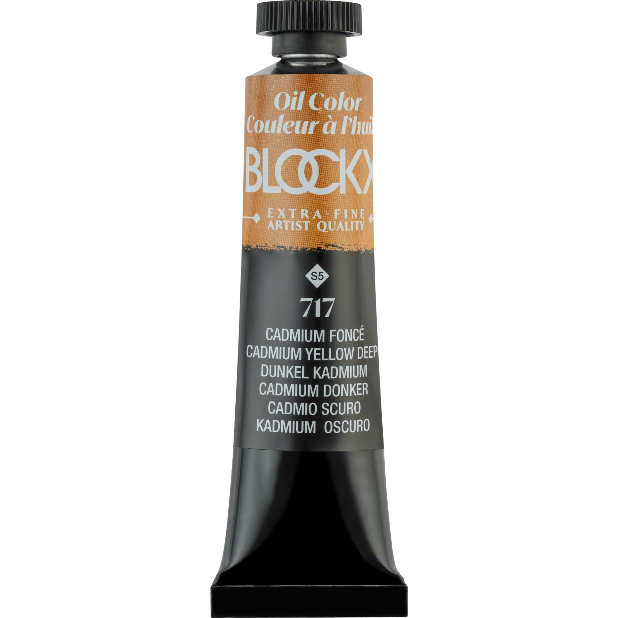 Blockx 3x Ölfarbe, Kadmiumgelb dunkel, Tube 20ml - Kadmium Dunkelgelb 212717BXC