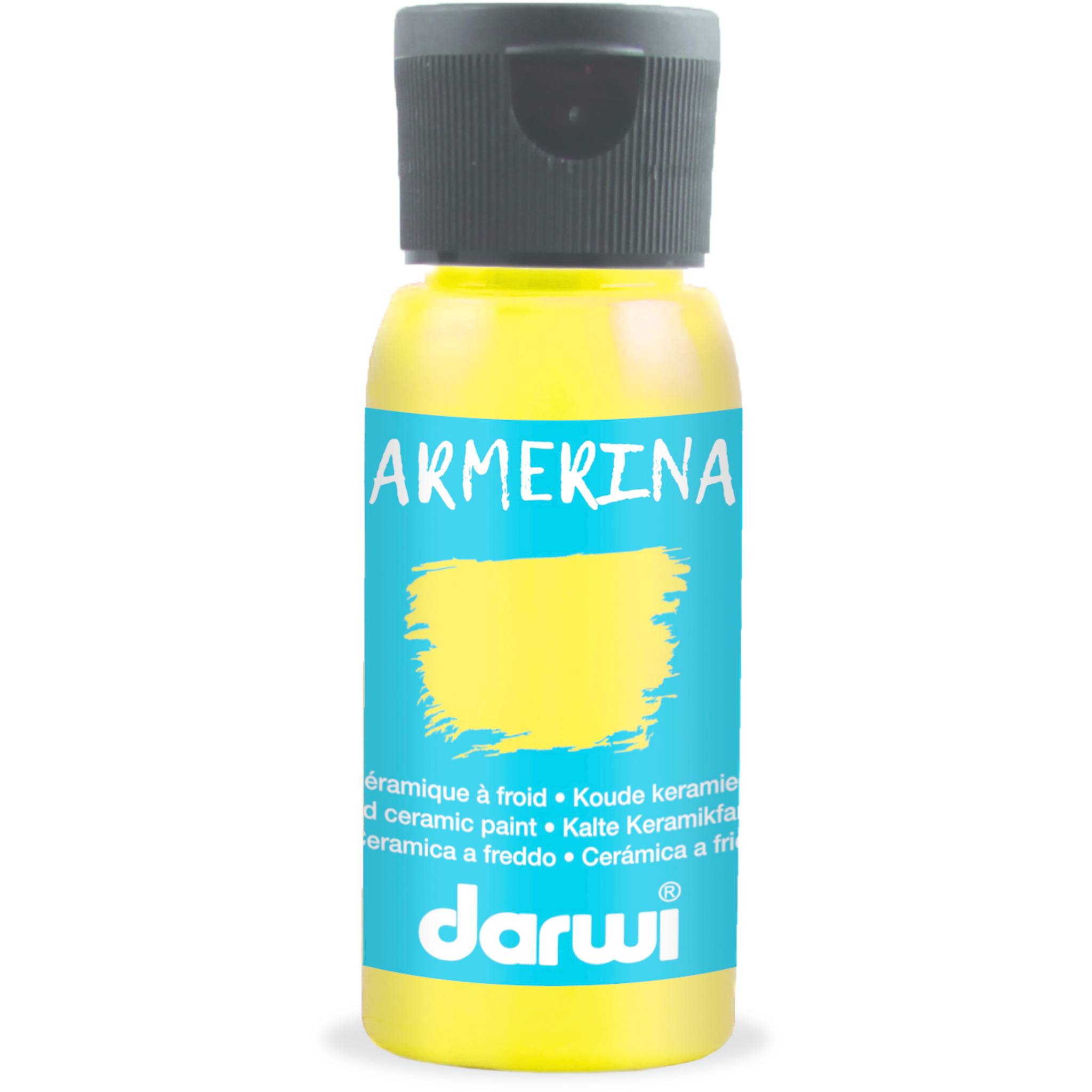 Darwi 4x Kalte Keramikfarbe, Flasche 50ml, Sonnengelb Sonnengelb DA0380050720C