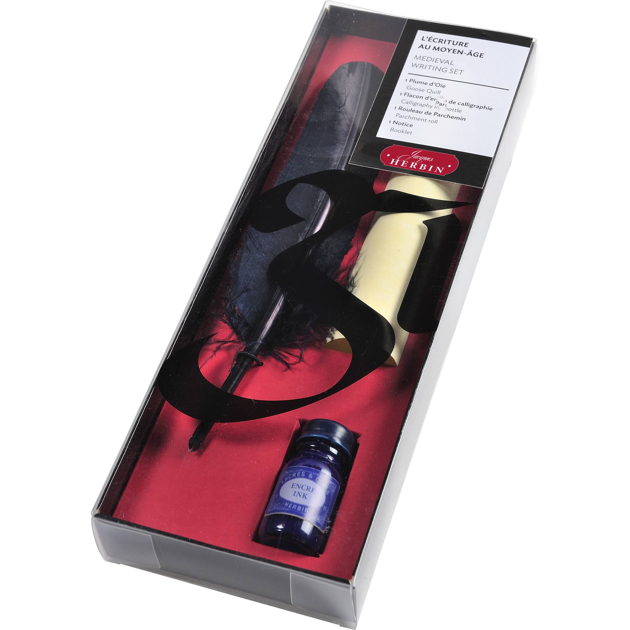 Jacques Herbin 5x Kalligrafieset, Mittelalter - Marineblau 28210T