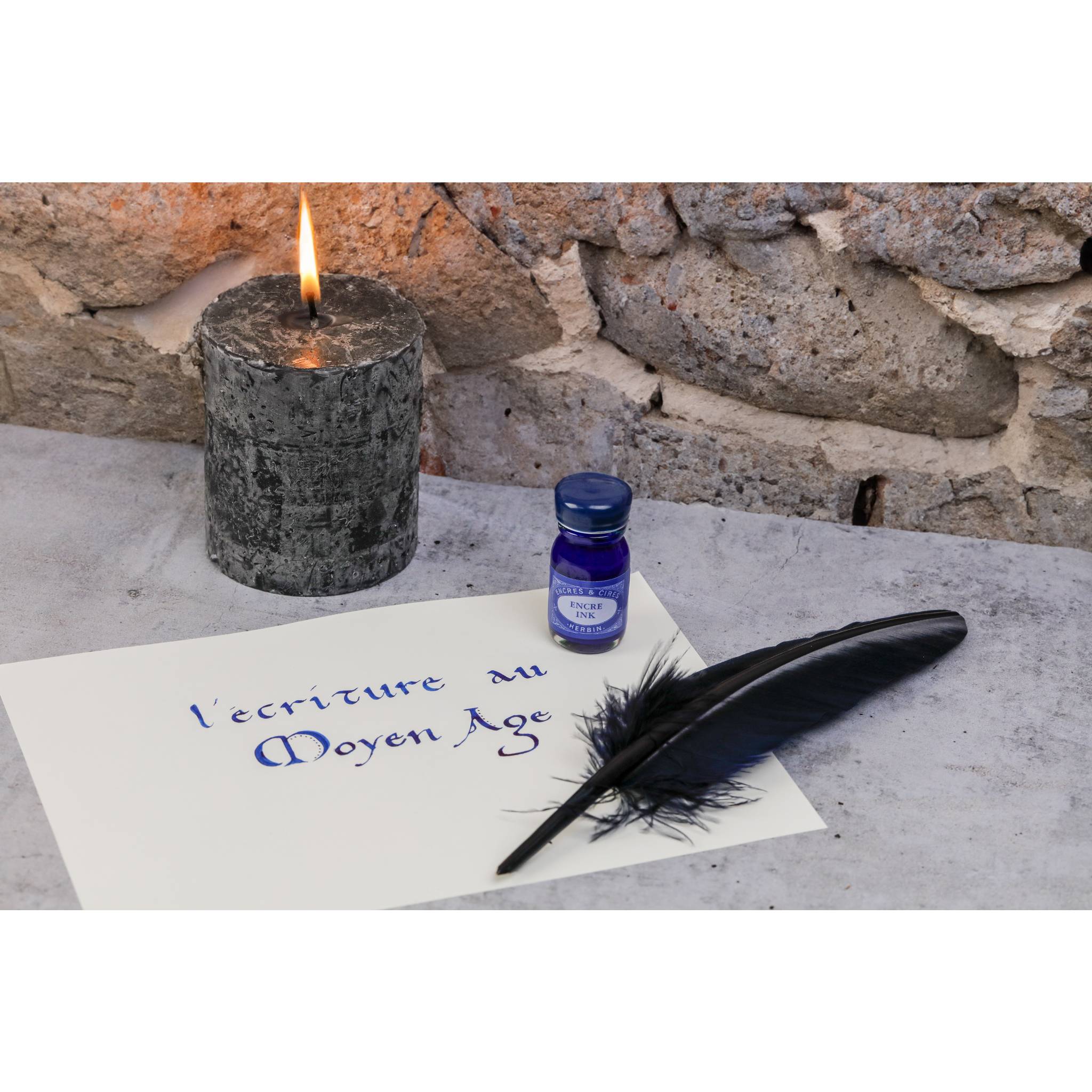 Jacques Herbin 5x Kalligrafieset, Mittelalter - Marineblau 28210T