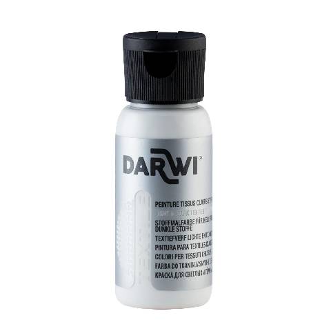 Darwi 4x DARWI Stoffmalfarbe, Flasche 50ml, Weiß - Weiß DA0100050010C