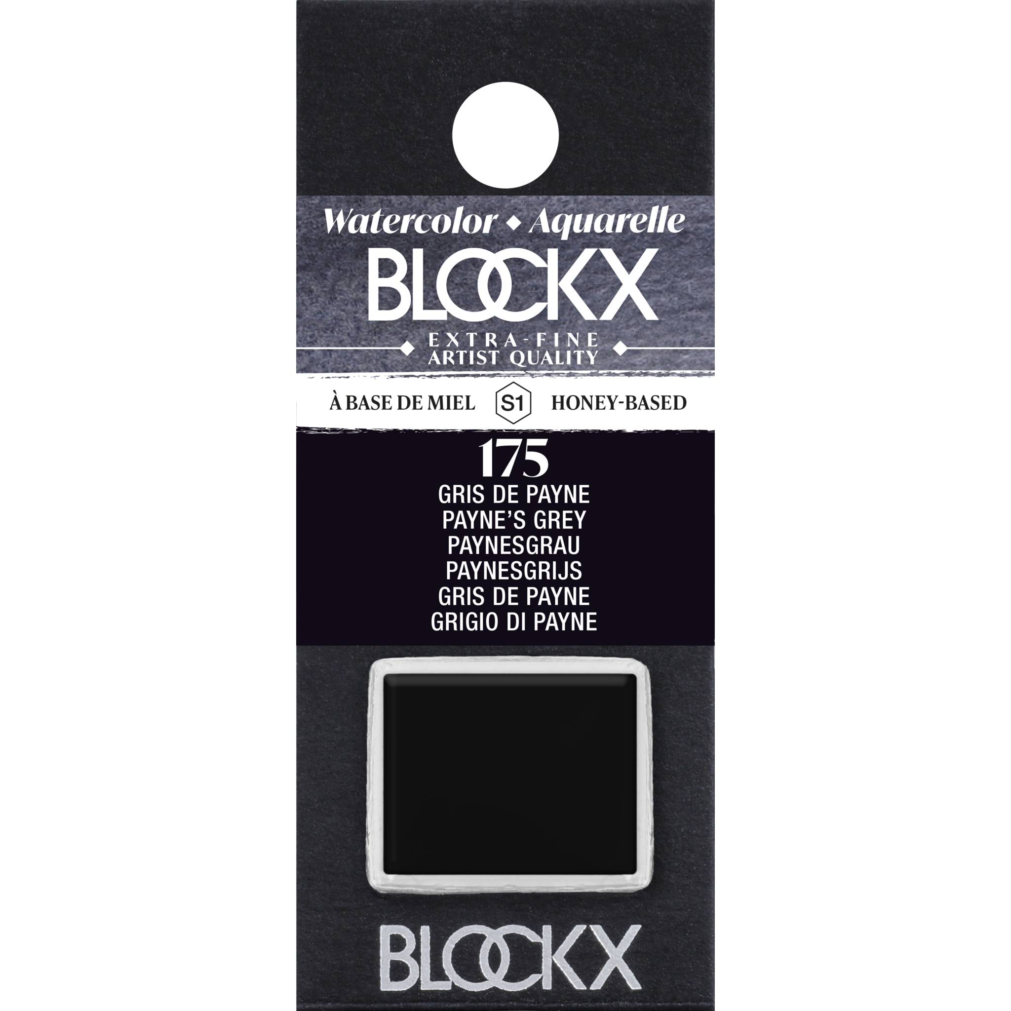 Blockx 3x Aquarellfarbe, Paynesgrau - 1/2 Näpfchen 1,5ml - Paynegrau 41175BXC