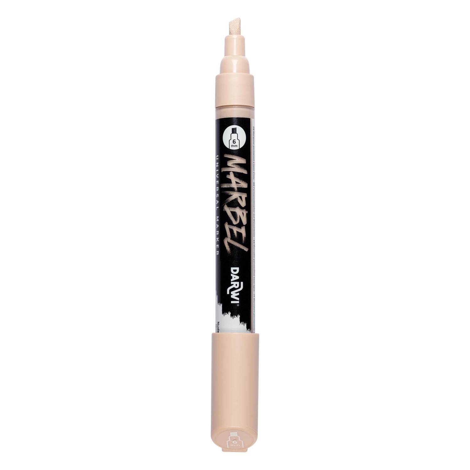 Darwi 6x Universalmarker Acrylfarbe, Keilspitze medium 6mm Nude DA0226006425C