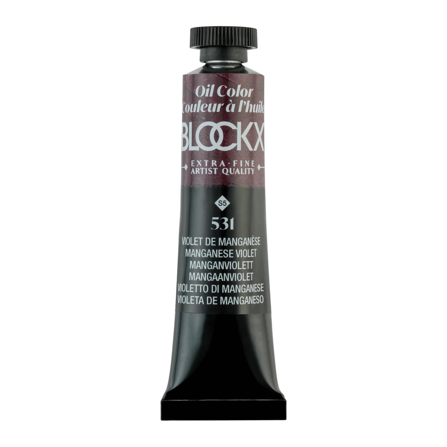 Blockx 3x Ölfarbe, Manganviolett, Tube 20ml - Manganviolett 212531BXC