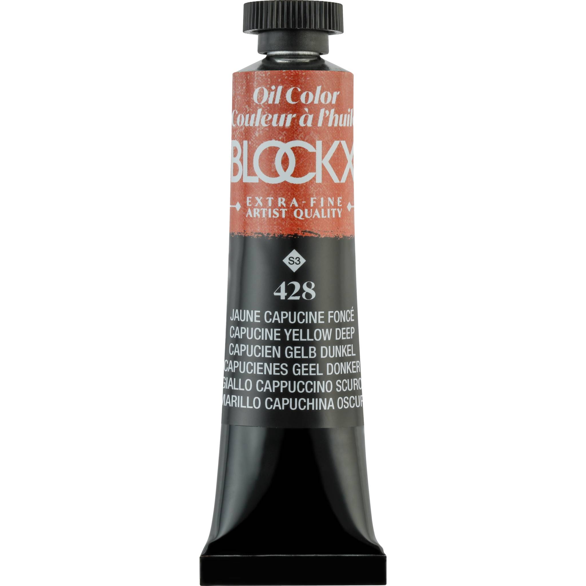 Blockx 3x Ölfarbe, Capucinengelb dunkel, Tube 20ml Capucien Dunkelgelb 212428BXC