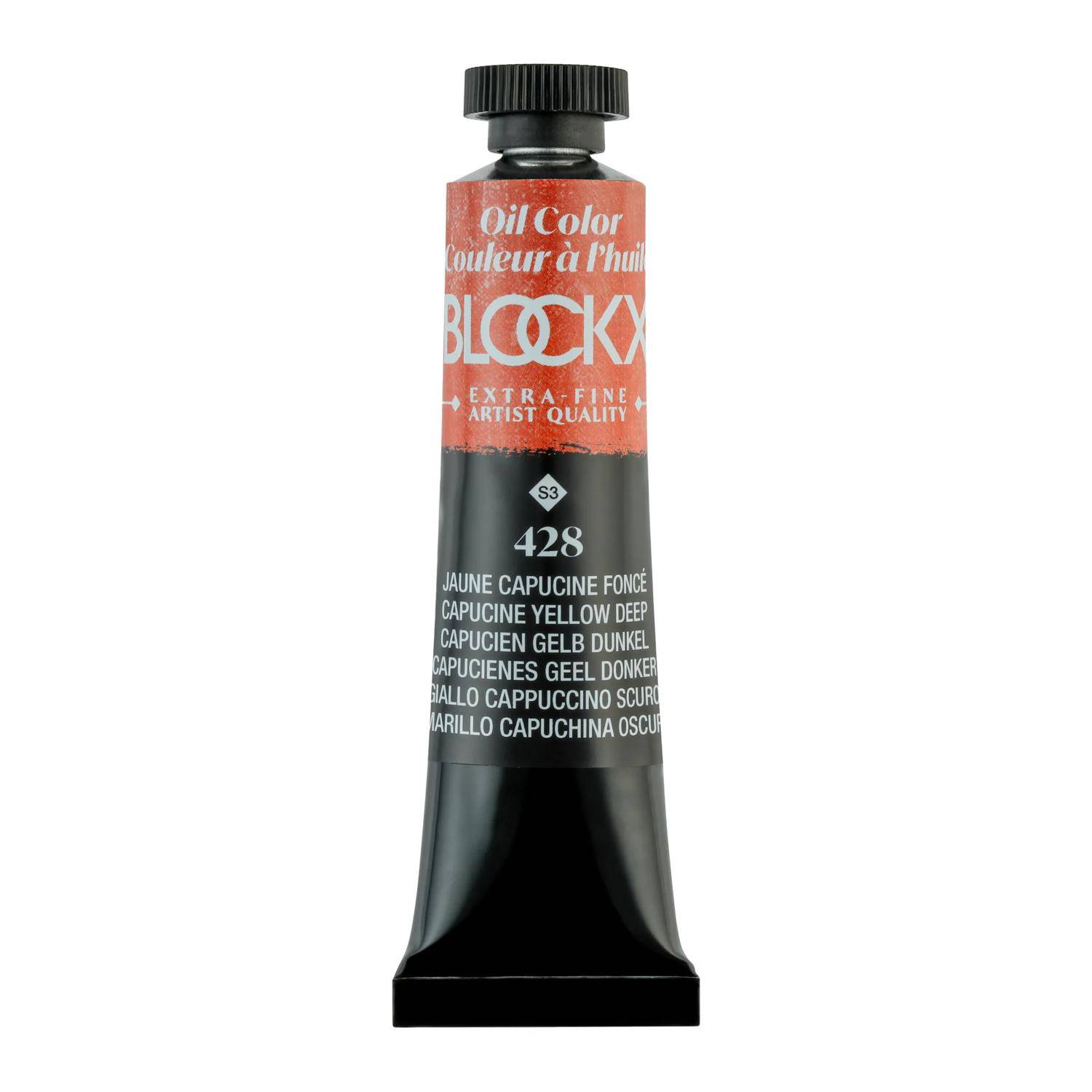 Blockx 3x Ölfarbe, Capucinengelb dunkel, Tube 20ml Capucien Dunkelgelb 212428BXC