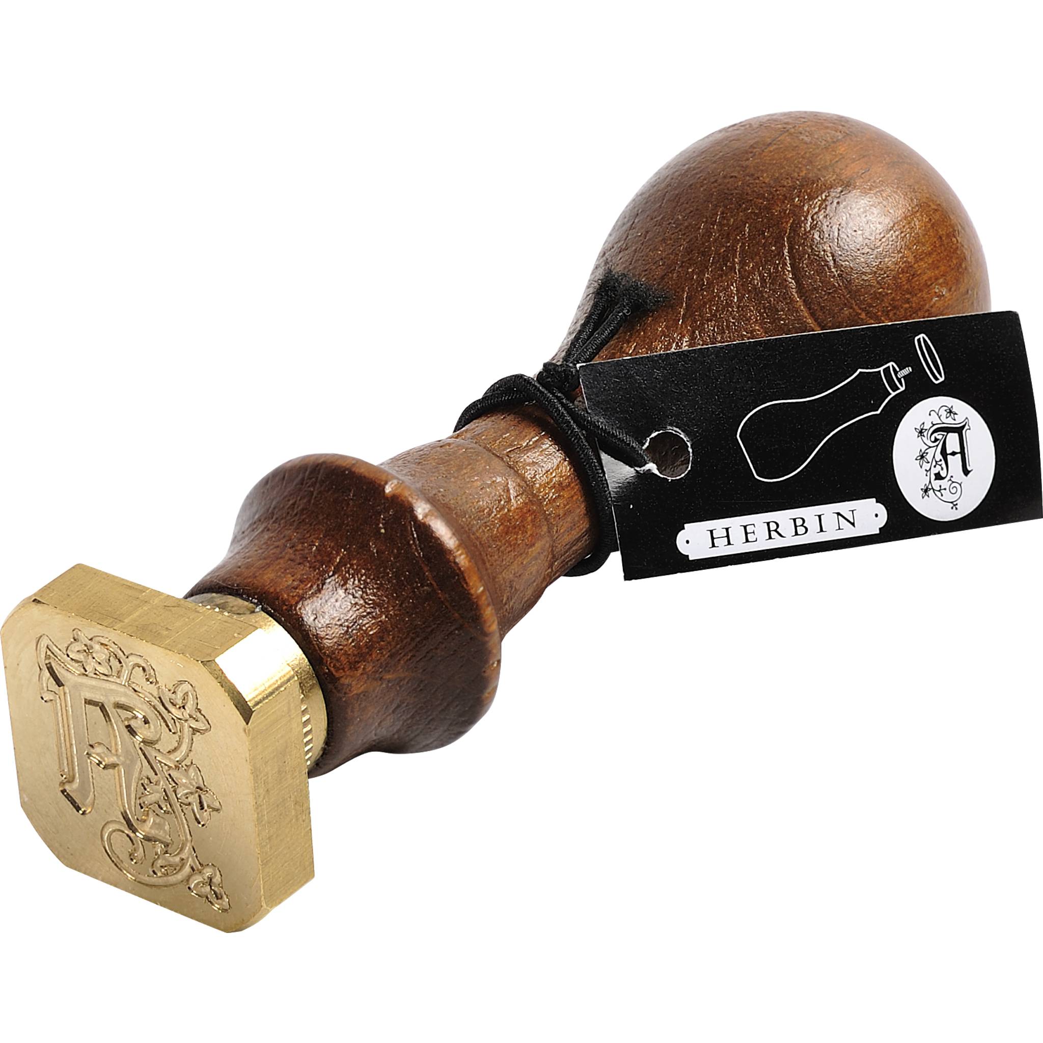 Jacques Herbin 3x Viereckiges Siegel Holzgriff, Buchstabe A 40001T