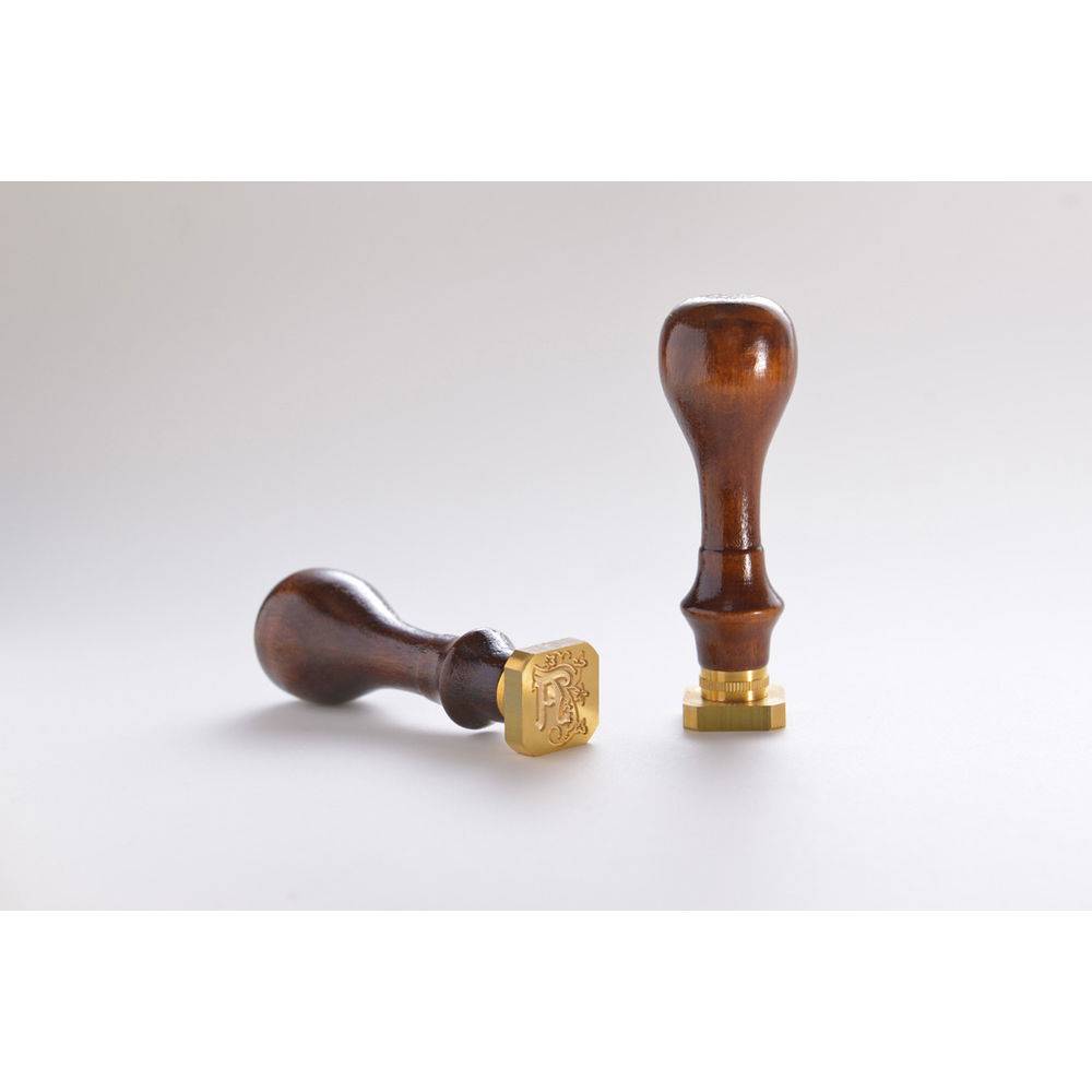 Jacques Herbin 3x Viereckiges Siegel Holzgriff, Buchstabe A 40001T