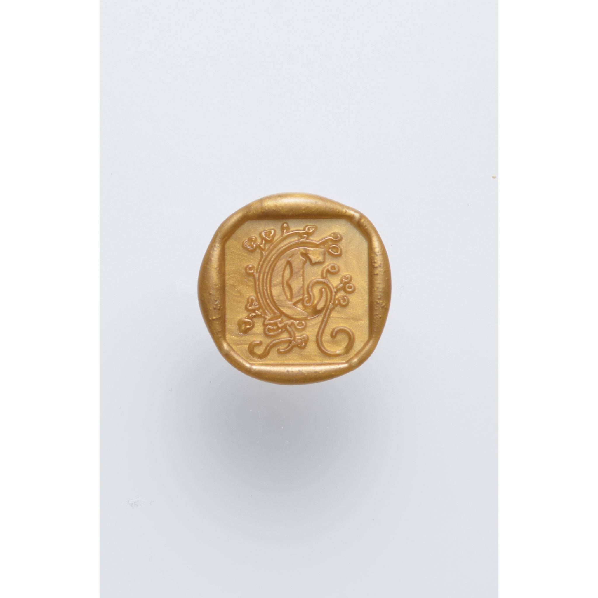 Jacques Herbin 3x Viereckiges Siegel Holzgriff, Buchstabe C 40003T