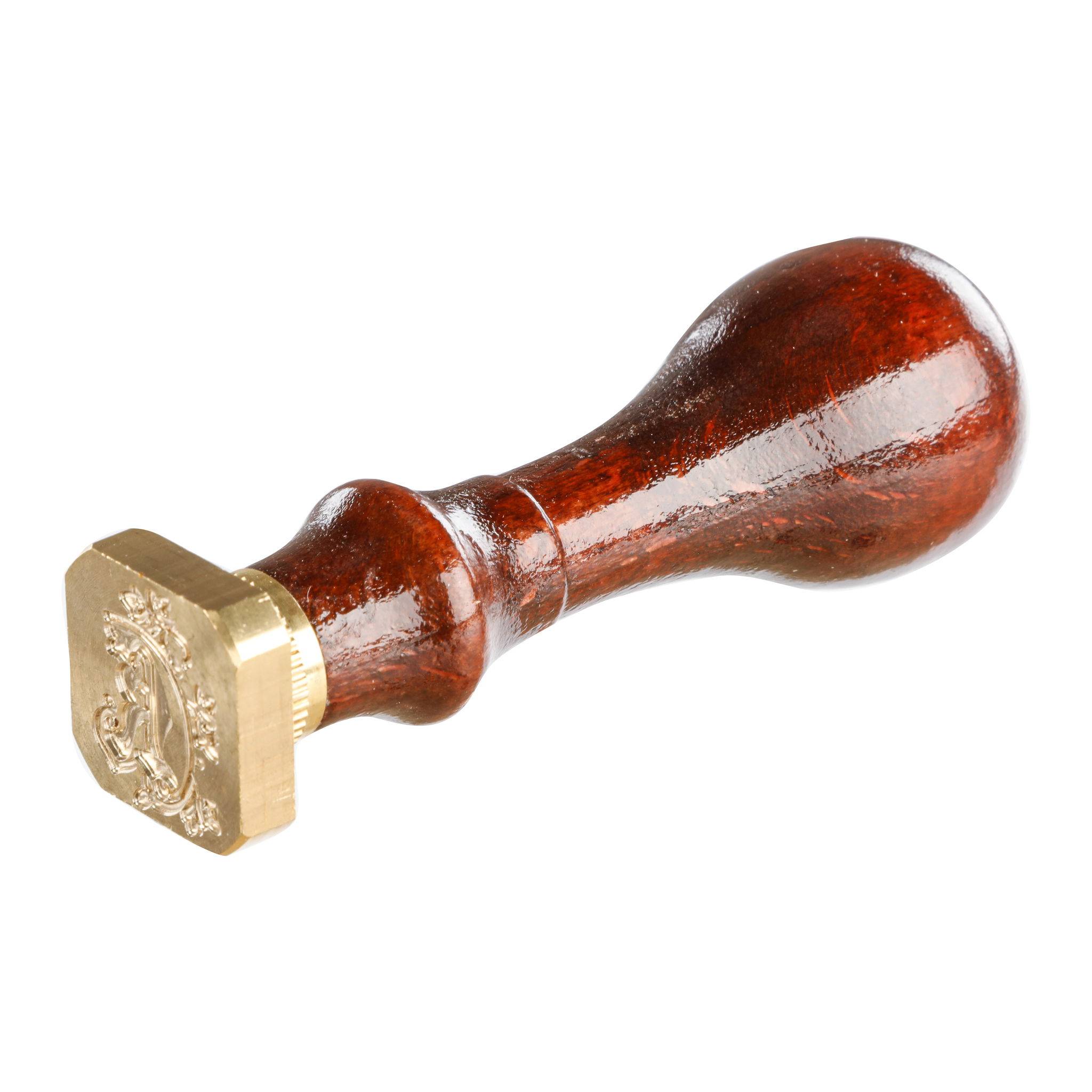 Jacques Herbin 3x Viereckiges Siegel Holzgriff, Buchstabe K 40011T