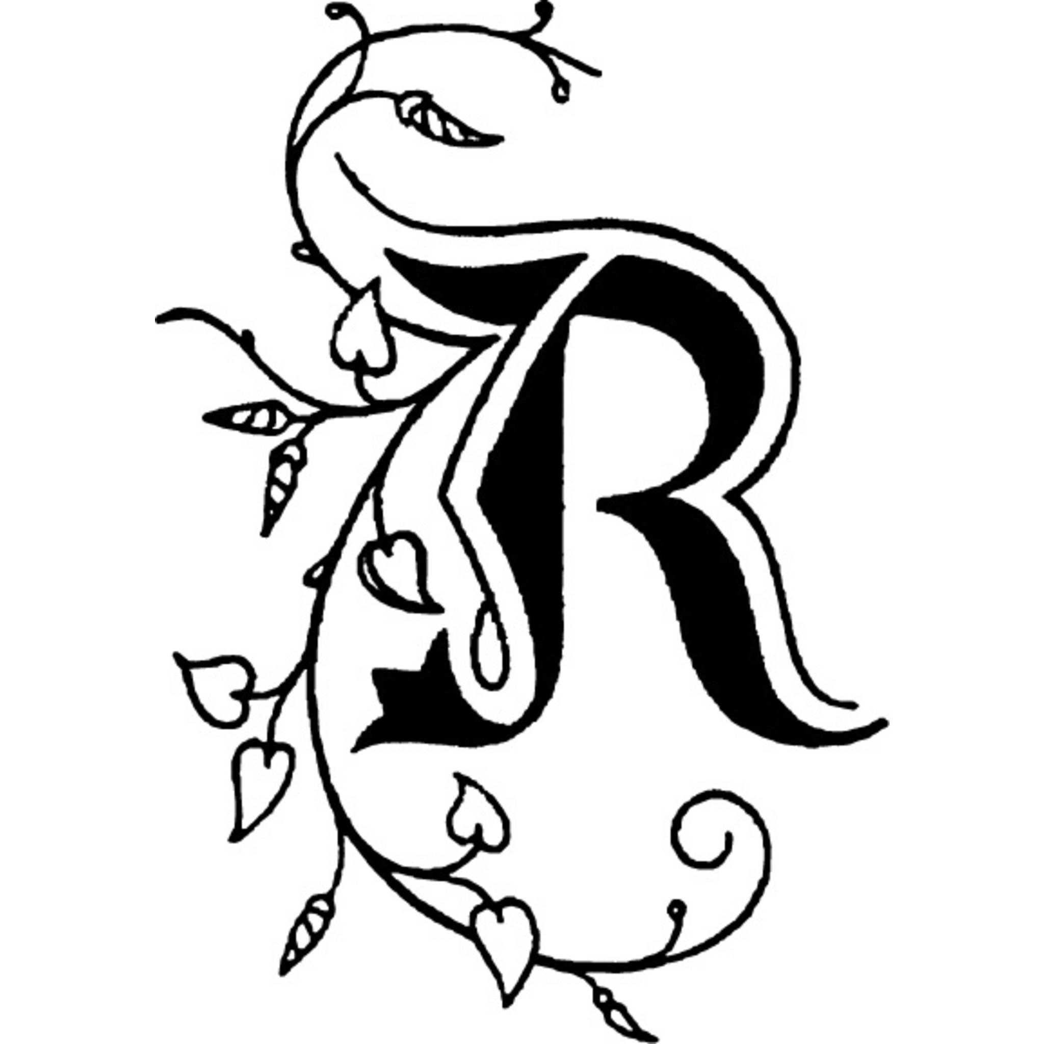 Jacques Herbin 3x Viereckiges Siegel Holzgriff, Buchstabe R 40018T