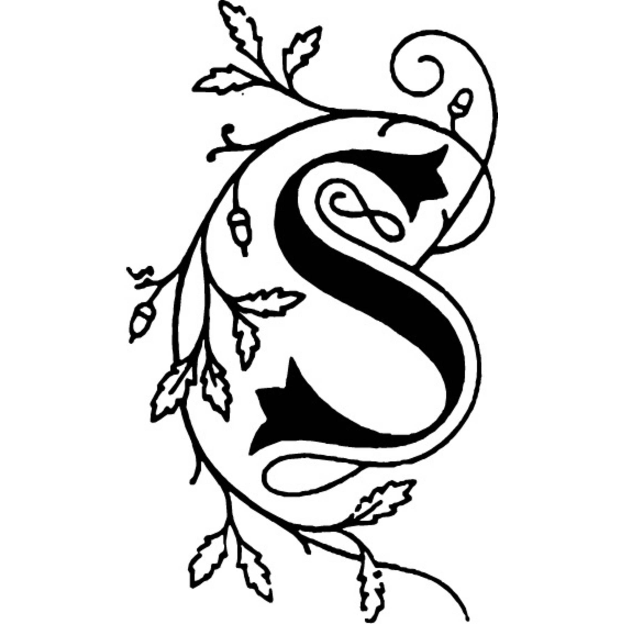 Jacques Herbin 3x Viereckiges Siegel Holzgriff, Buchstabe S 40019T